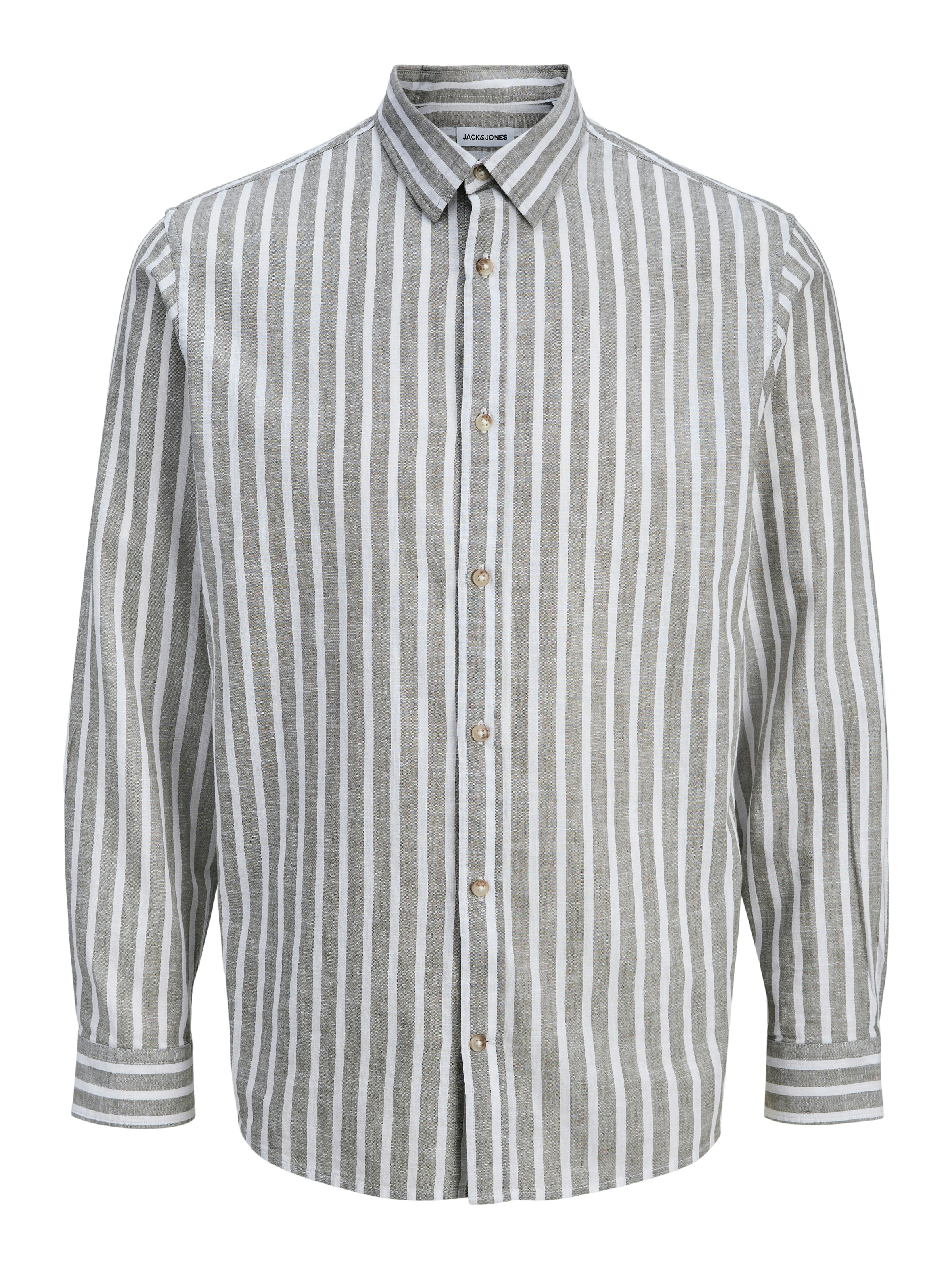 Jack & Jones Langarmhemd »JJESUMMER LINEN BLEND SHIRT L/S SN« Baumwollmischung, regular fit