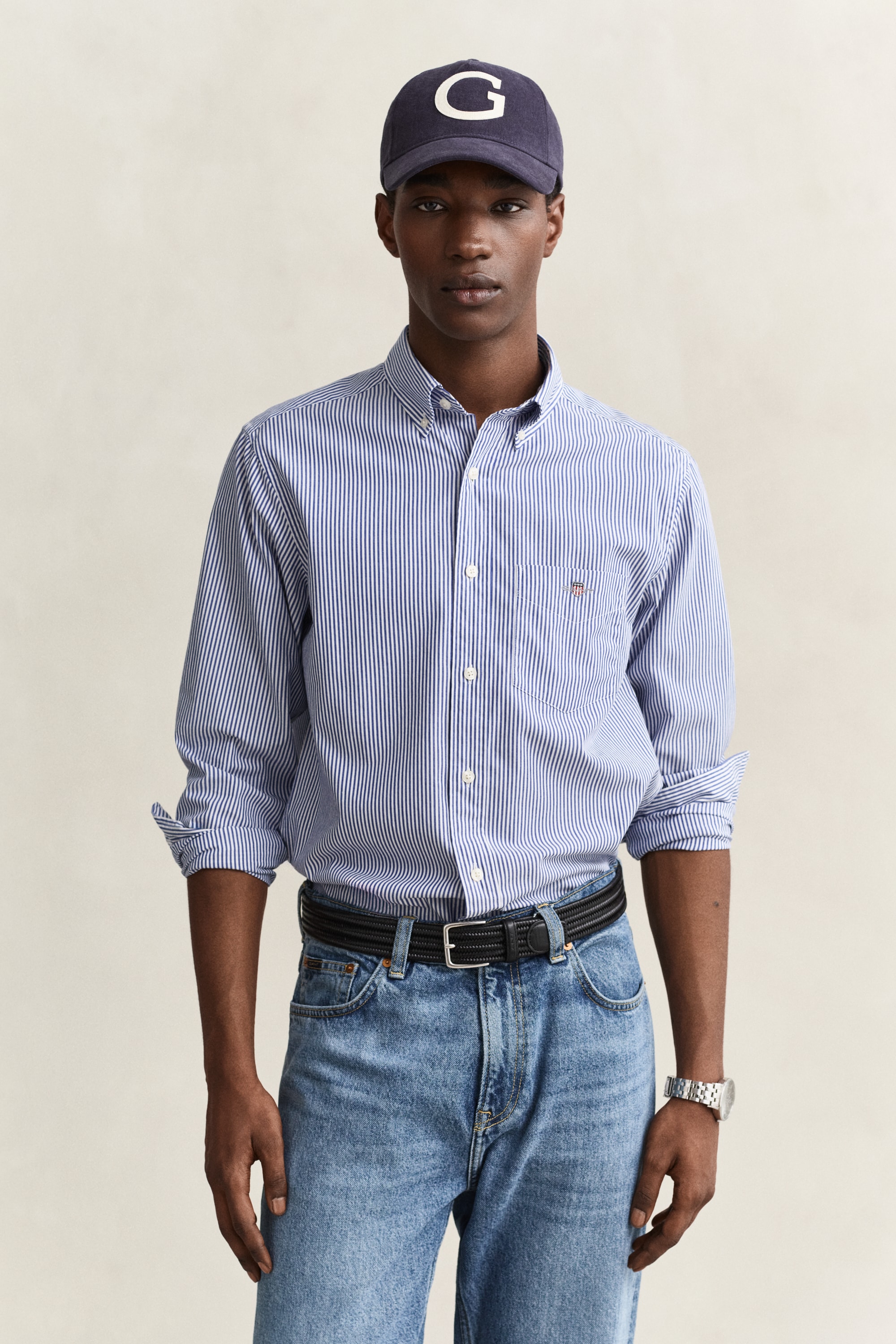 Gant Langarmhemd »REGULAR CLASSIC POPLIN BANKER« mit Streifen