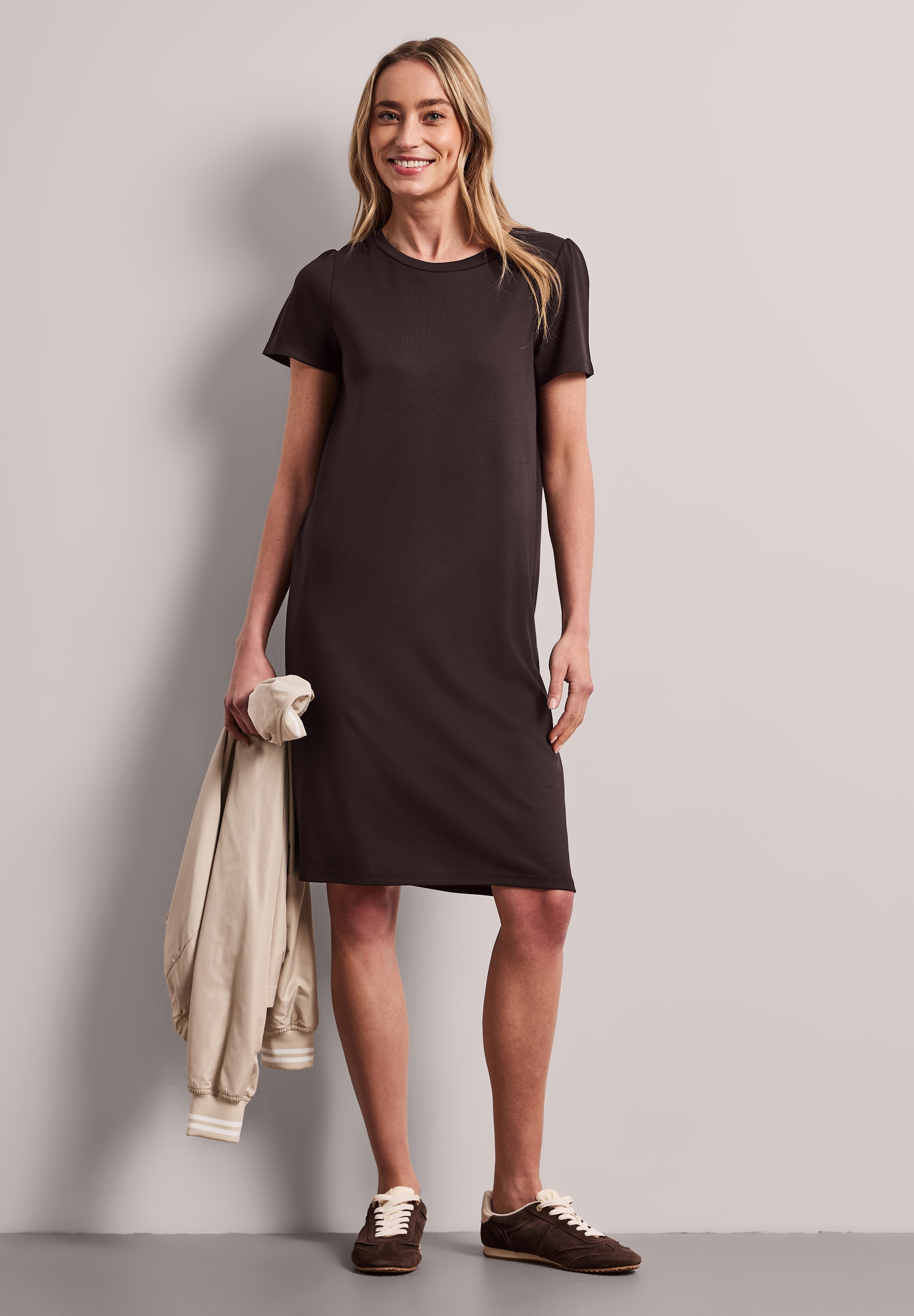 STREET ONE Midikleid Ohne Taschen mit Rundhalsausschnitt günstig online kaufen