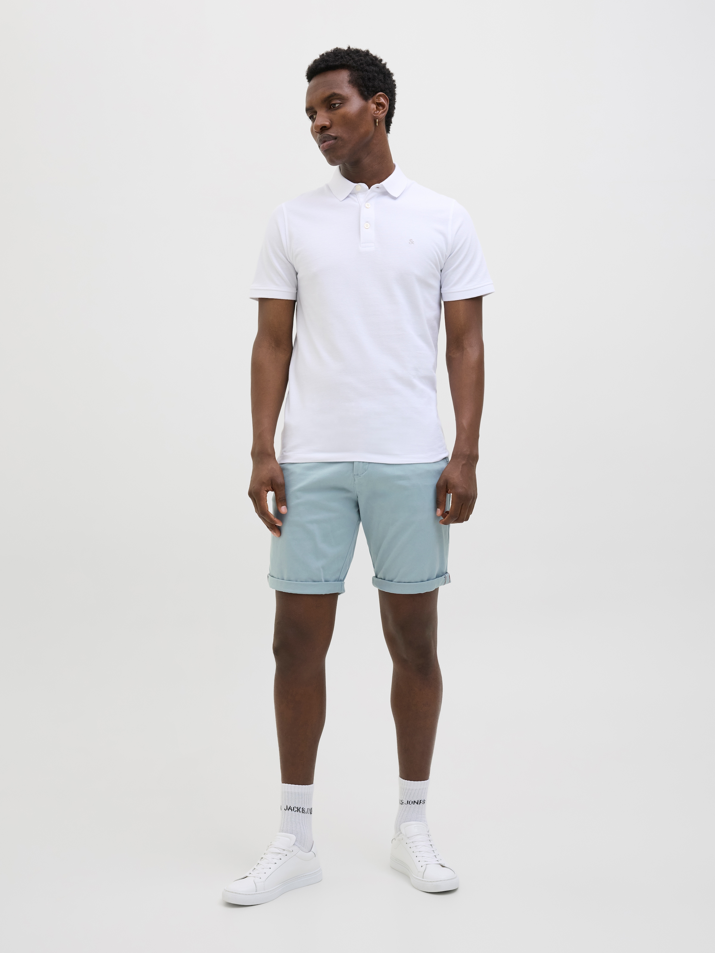 Jack & Jones Chinoshorts »JPSTBOWIE JJSHORTS S«, mit Aufschlag