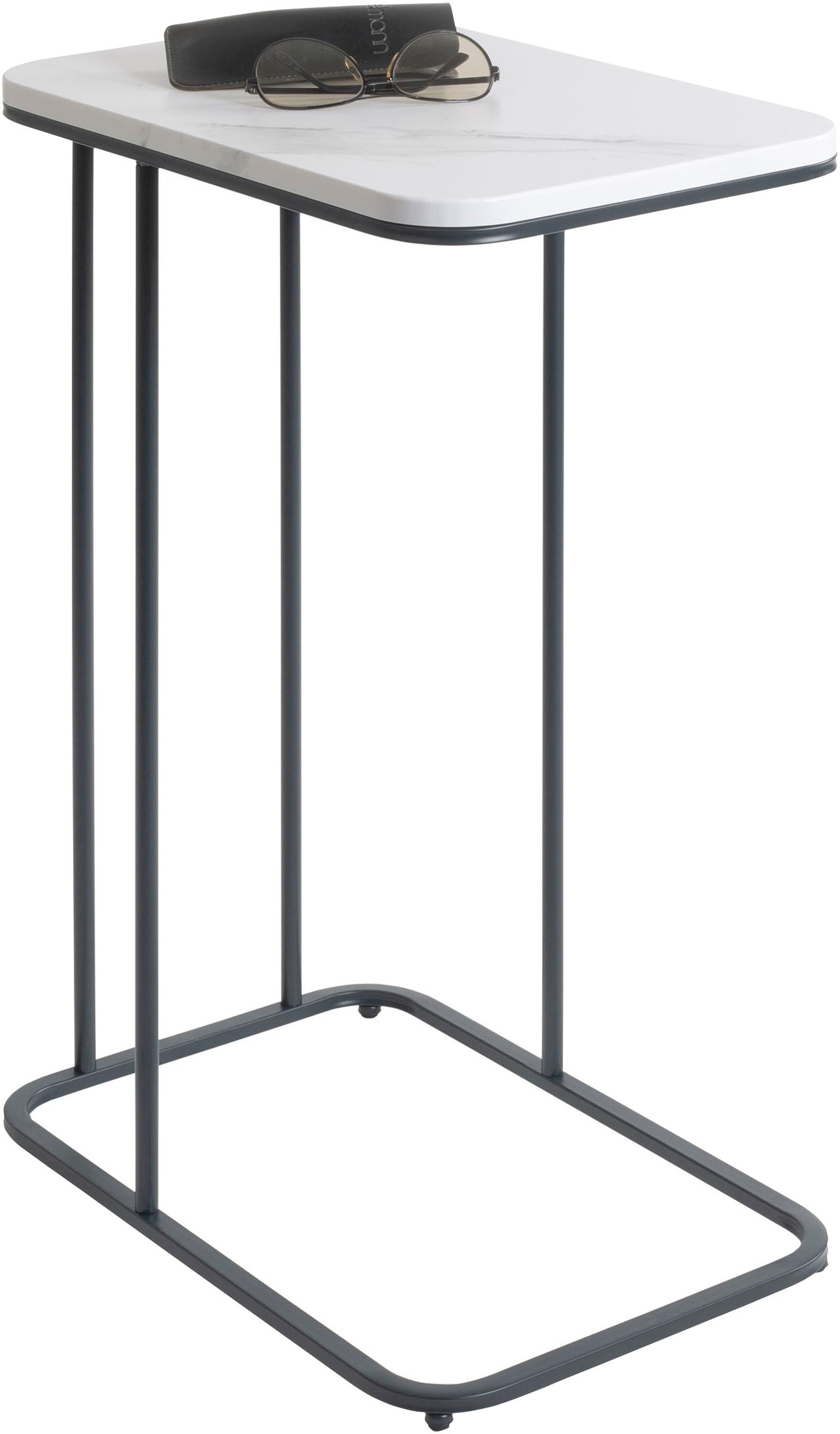 HAKU Beistelltisch "Sofatisch, Wohnzimmertisch" 1 Stk. tlg. rechteckig - aus Metall Anthrazit B/T/H 45/30/67 cm