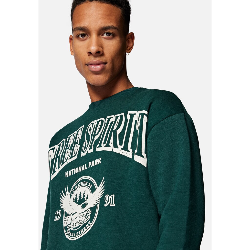 Damenmode Pullover Mavi Rundhalspullover »FREE SPIRIT SWEATSHIRT«, mit Print grün Damenmode Pullover Mavi Rundhalspullover »FREE SPIRIT SWEATSHIRT«, mit Print grün