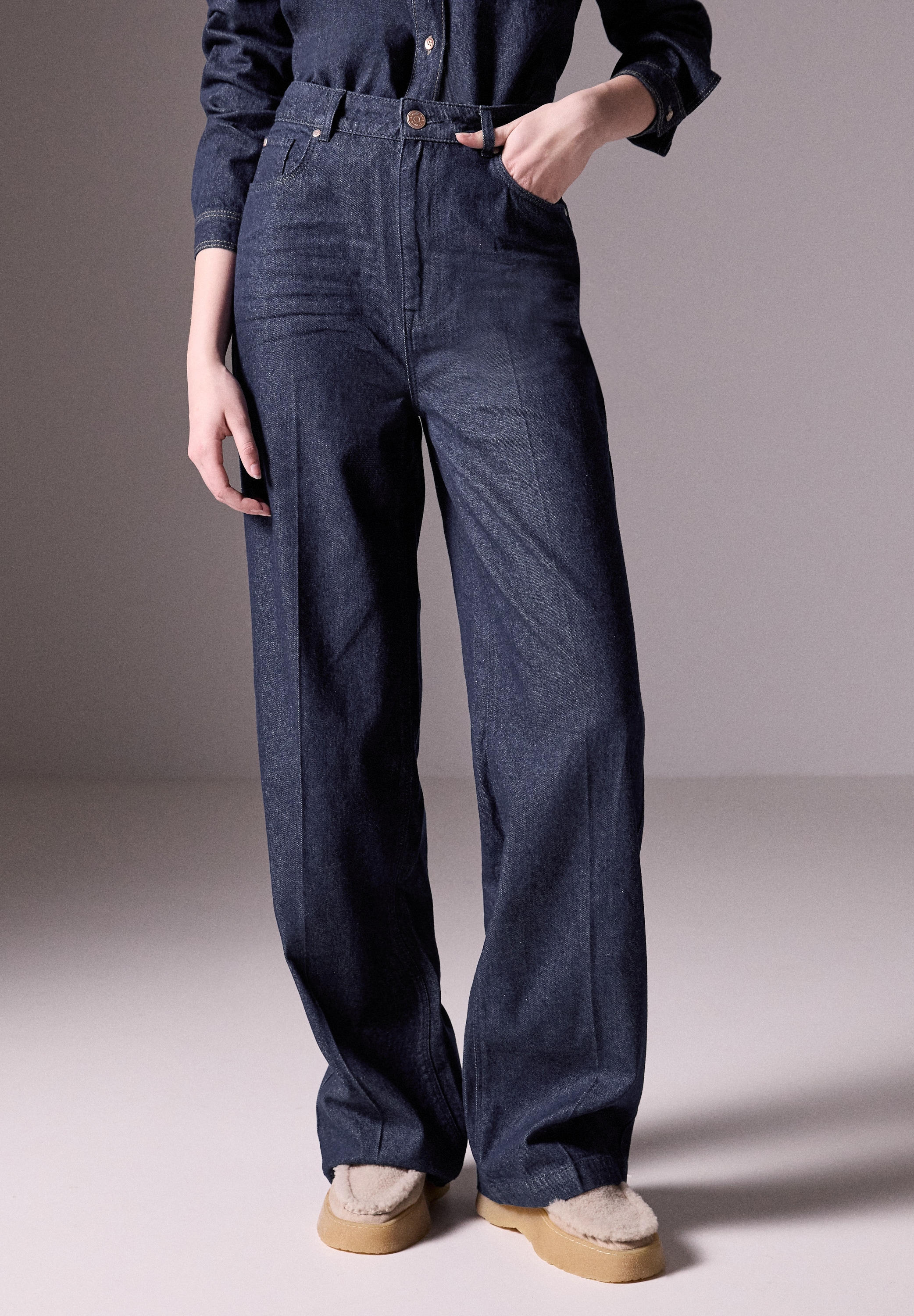 STREET ONE STUDIO Weite Jeans 5-Pocket-Style
