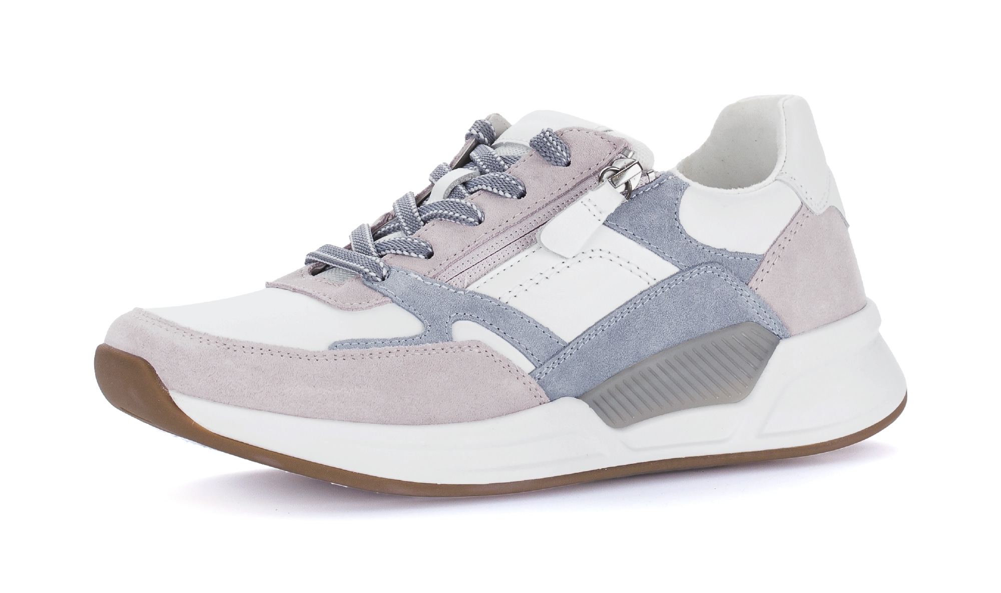 Gabor Rollingsoft Keilsneaker  , Freizeitschuh, Halbschuh, Schnürschuh mit Kontrastbesätzen, G-Weite