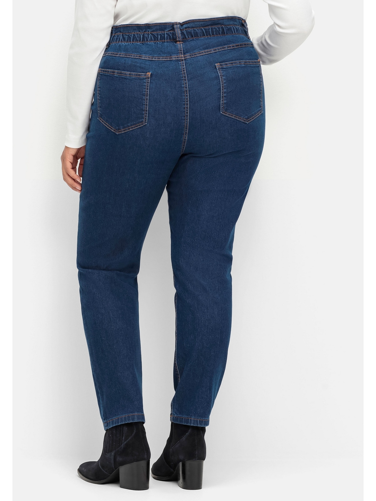 Sheego Gerade Jeans »Große Größen«, im extrahohen Paperbag-Schnitt für  bestellen | BAUR | Straight-Fit Jeans