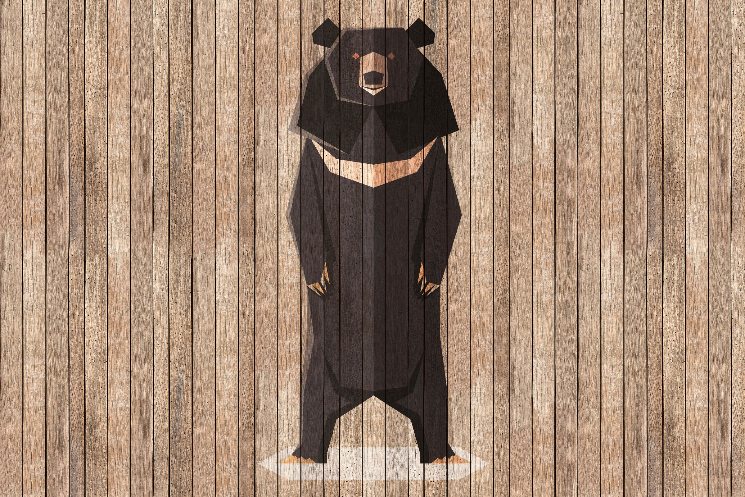 A.S. Création Leinwandbild »born to be wild«, Kunst-Tiere-Kinder, (1 St.), Keilrahmen Bild Holzoptik Tiere Leinwand-Bild Wohnzimmer modern Kinder