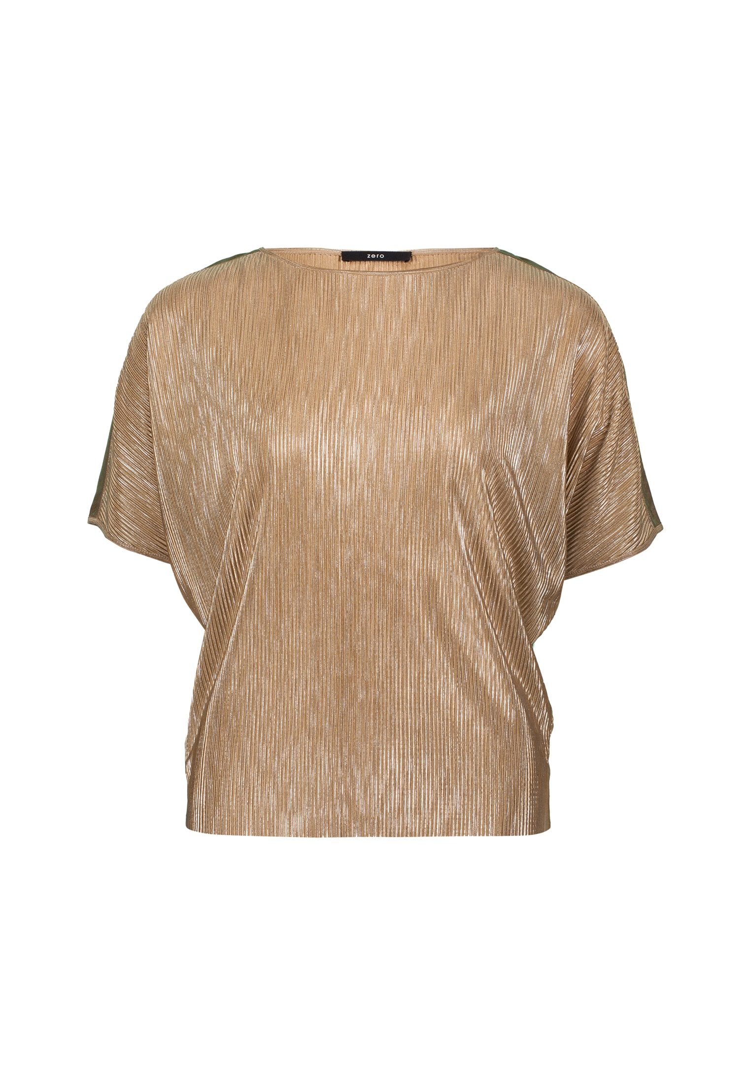 Zero Kurzarmshirt »zero Plissee-Shirt mit U-Boot Ausschnitt«, (1 tlg.), Falten