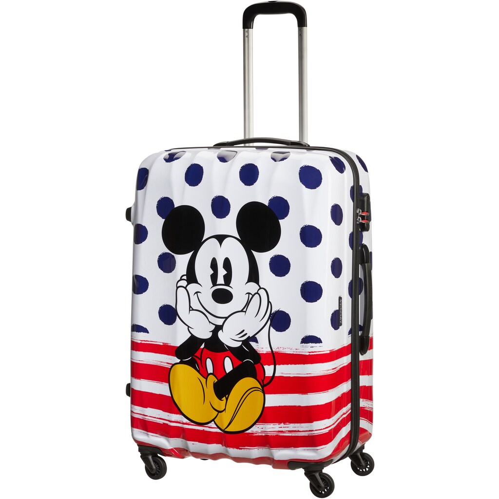 American Tourister® Hartschalen-Trolley »Disney Legends, Mickey Blue Dots, 75 cm«, 4 Rollen