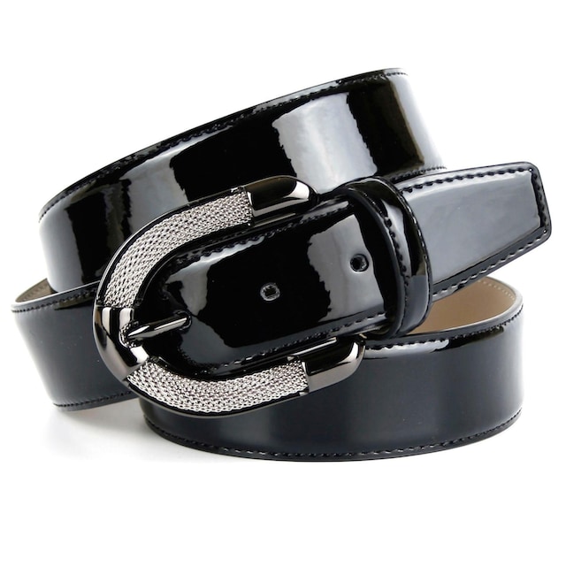 Anthoni Crown Ledergürtel, mit aufwendiger Schmuck-Schließe, Lackleder  online kaufen | BAUR