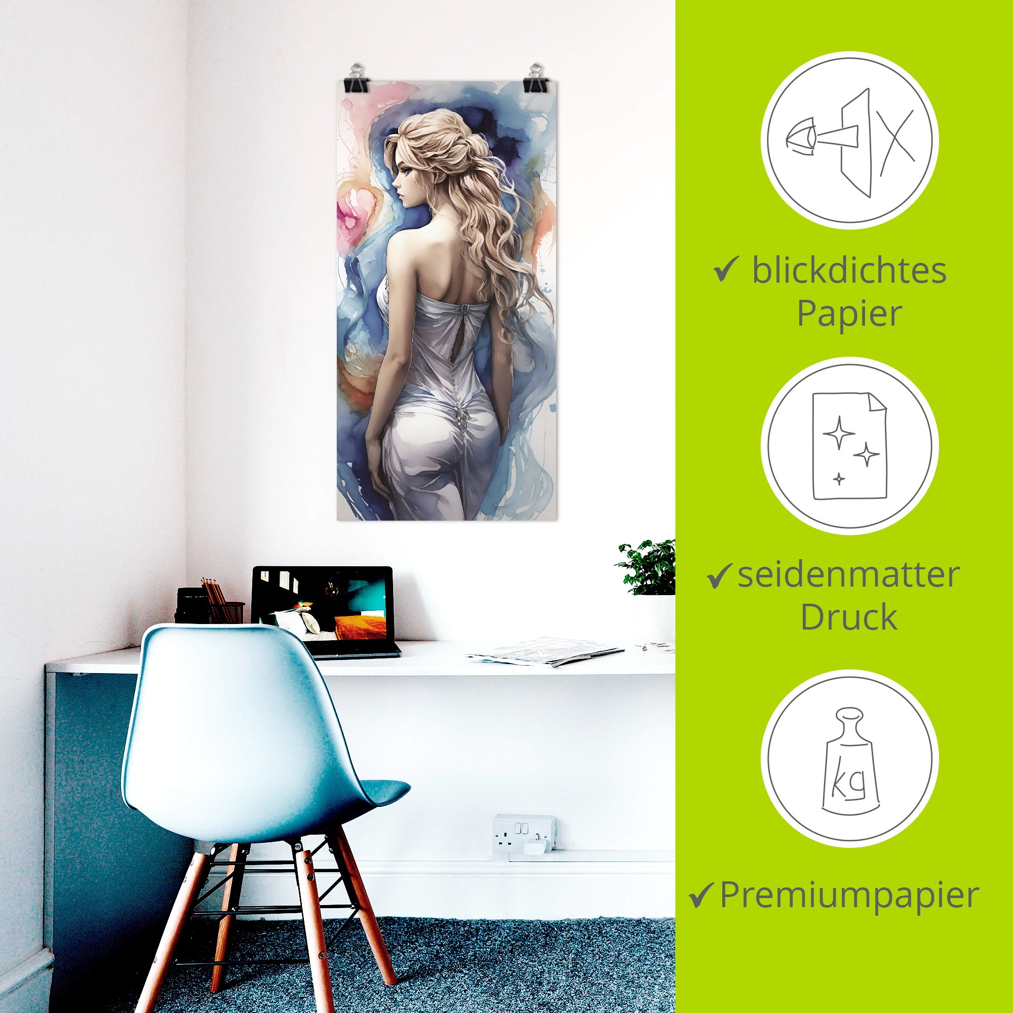 Artland Wandbild »Frau in Farben I« Erotische Bilder 1 Stk. tlg. als Alubild, Leinwandbild, Poster, Wandaufkleber in verschied. Größen