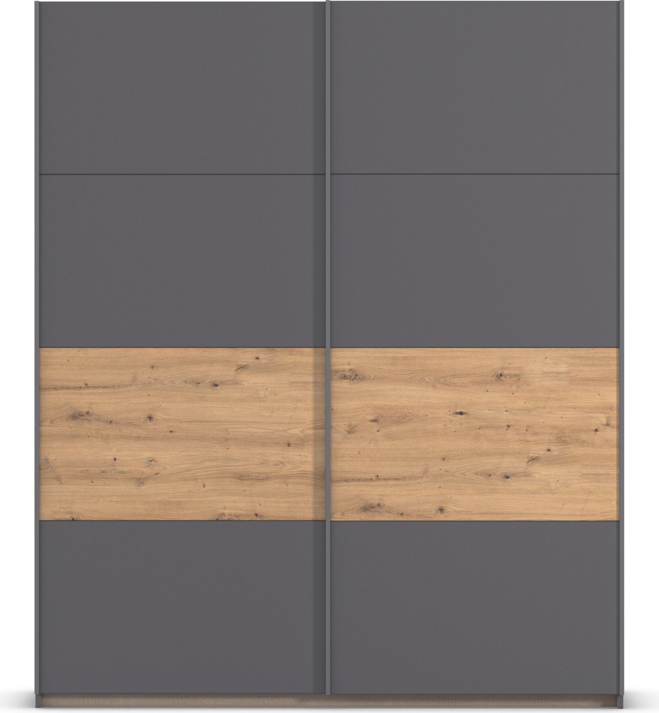 rauch Schwebetürenschrank »Kleiderschrank Schrank Garderobe Schlafzimmerschrank OXFORD«, (in 3 verschiedenen Ausstattungen BASIC/CLASSIC/PREMIUM), mit Griffleisten aus Metall, auch für kleinere Räume MADE IN GERMANY