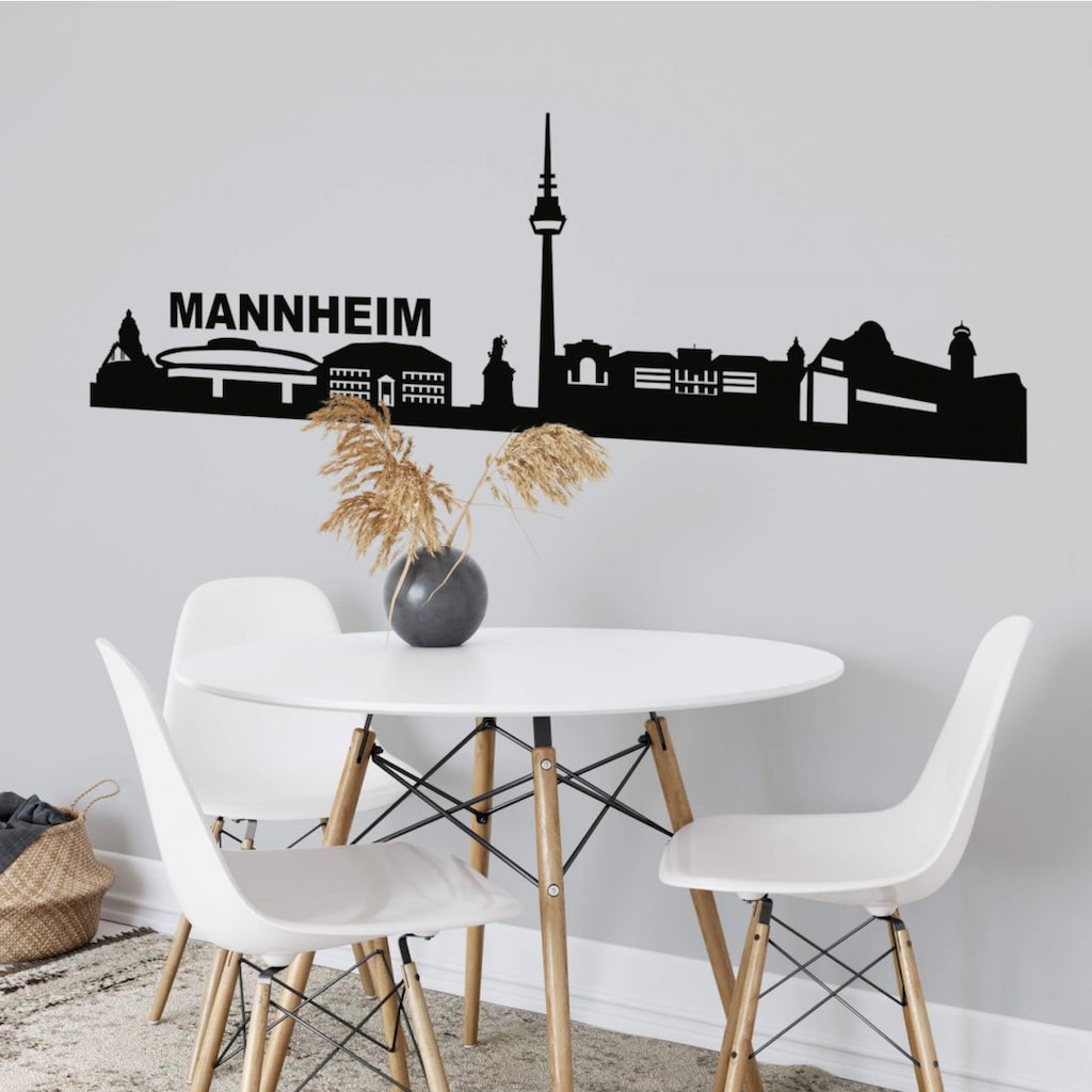 Wall-Art Wandtattoo »Stadt Skyline Mannheim 120cm«, (1 St.)