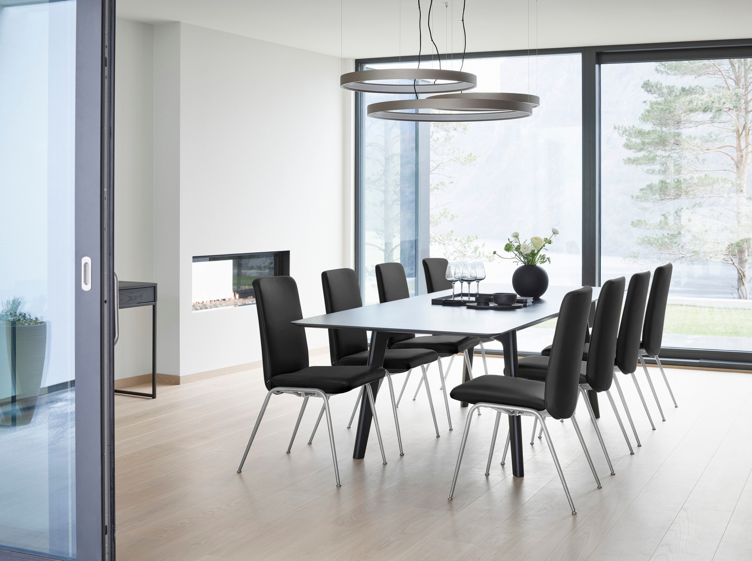 Stressless® Polsterstuhl »Laurel«, Leder BATICK, Low Back, Größe L, mit Beinen aus Stahl in Schwarz matt
