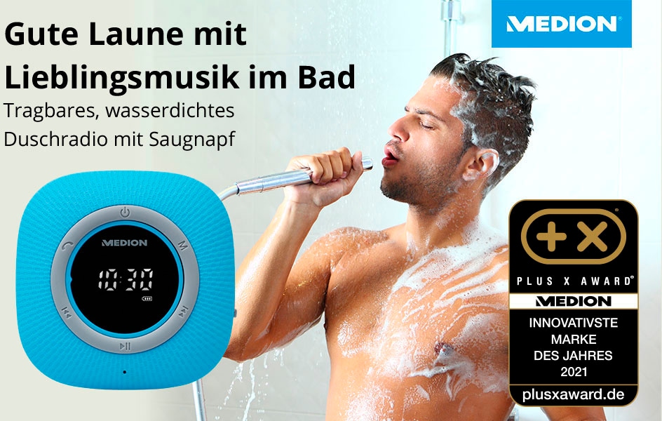Medion® Digitalradio (DAB+) »LIFE® P66096 (MD 43881) Dusch-«, (Bluetooth UKW mit RDS 3 W)