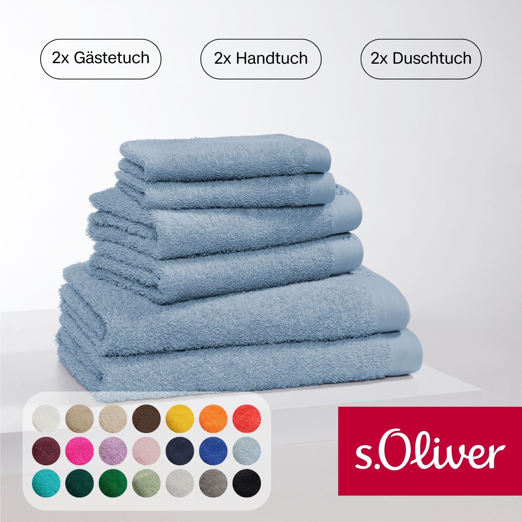 s.Oliver Handtuch Set "s.Oliver, Premium Qualität, 600 gr/m²" Set 6 Stk. Wa günstig online kaufen