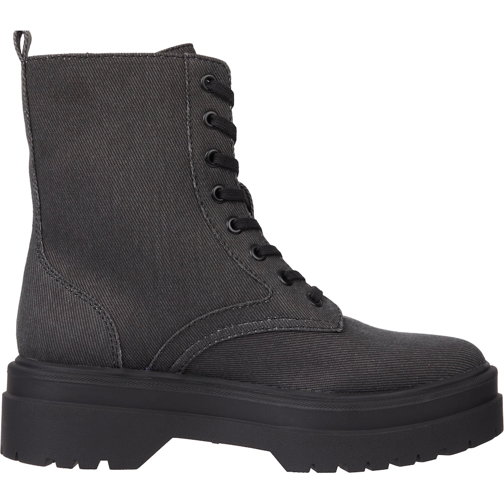 Tommy Hilfiger Schnürboots »FEMININE ESSENTIAL CANVAS BOOT«