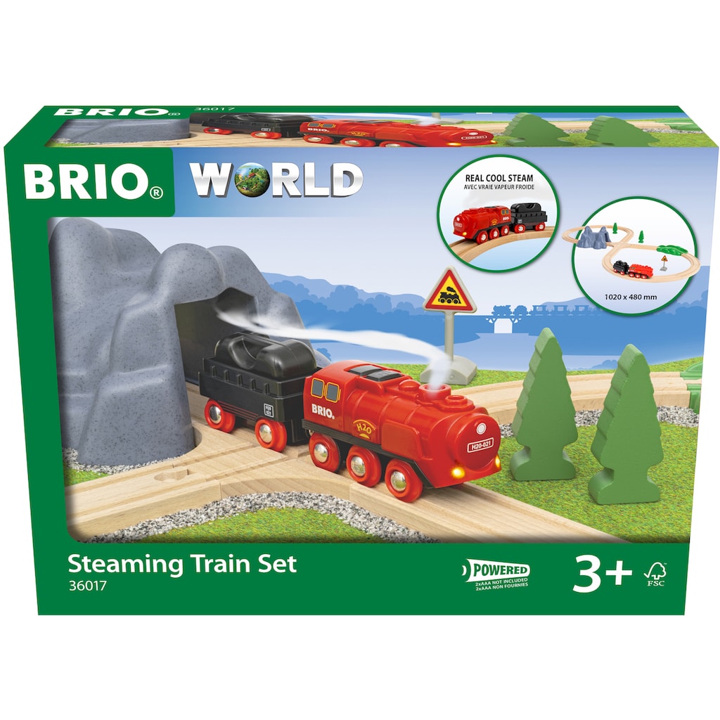 BRIO® Spielzeug-Eisenbahn »BRIO® WORLD, Batterie-Dampflok Set«