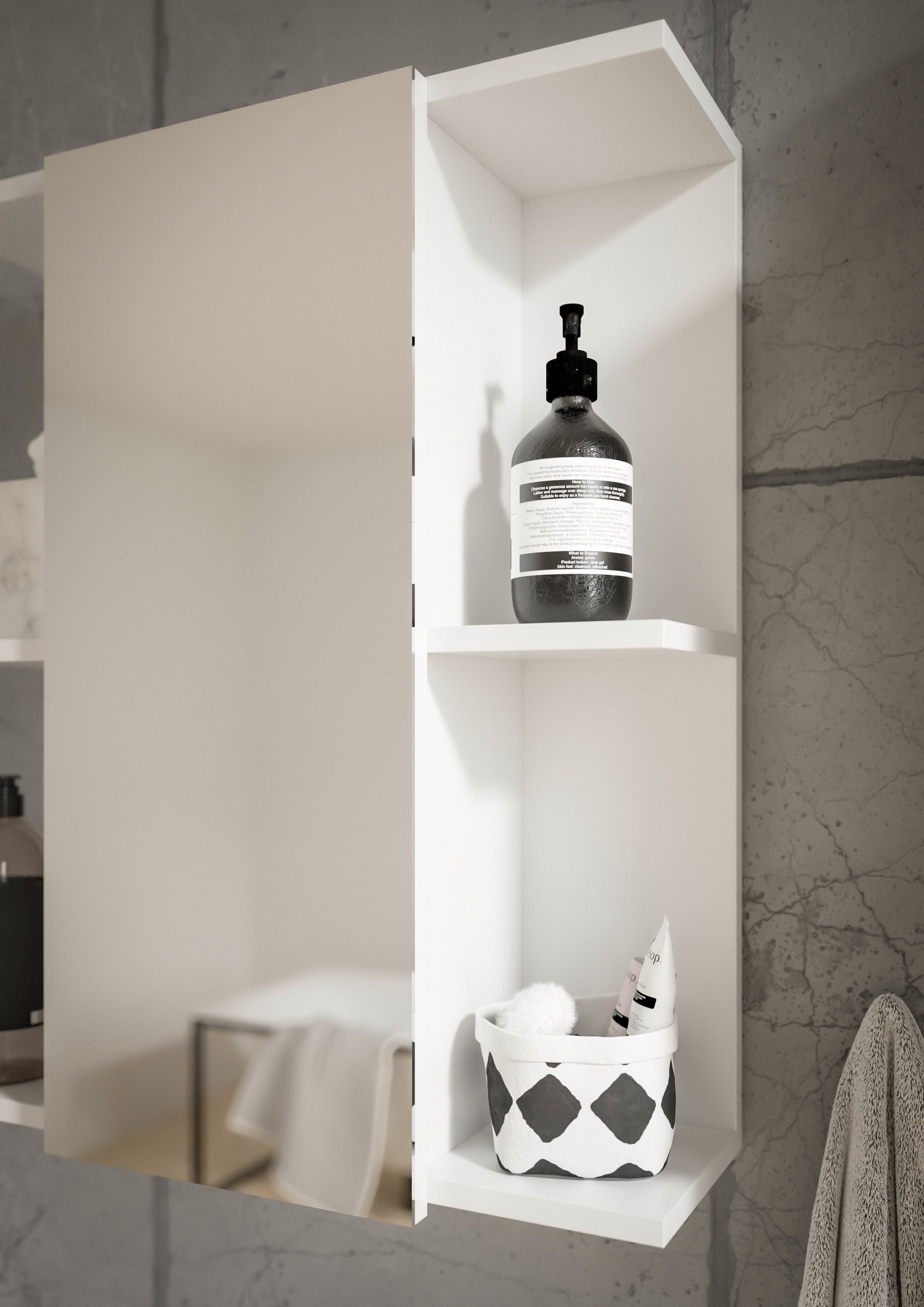 BASIC by Balculina Spiegelschrank »Mandi« 1 Stk. tlg. Breite 60cm, hochglanz Front