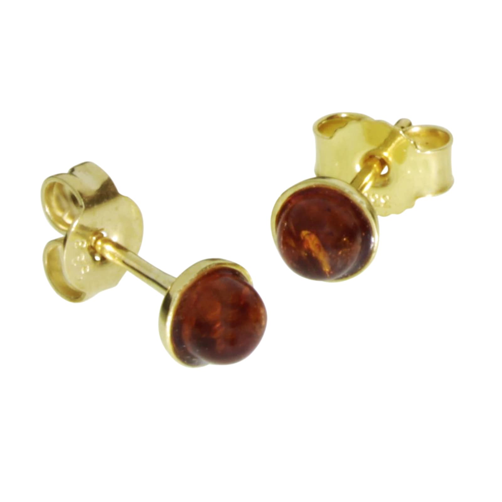 Paar Ohrstecker OSTSEE-SCHMUCK "Ostsee-Schmuck Ohrstecker Classic 4 mm Ohrstecker Classic 4 mm", gelb, Ohrringe, Damen, 5mm rund, Gelbgold 333