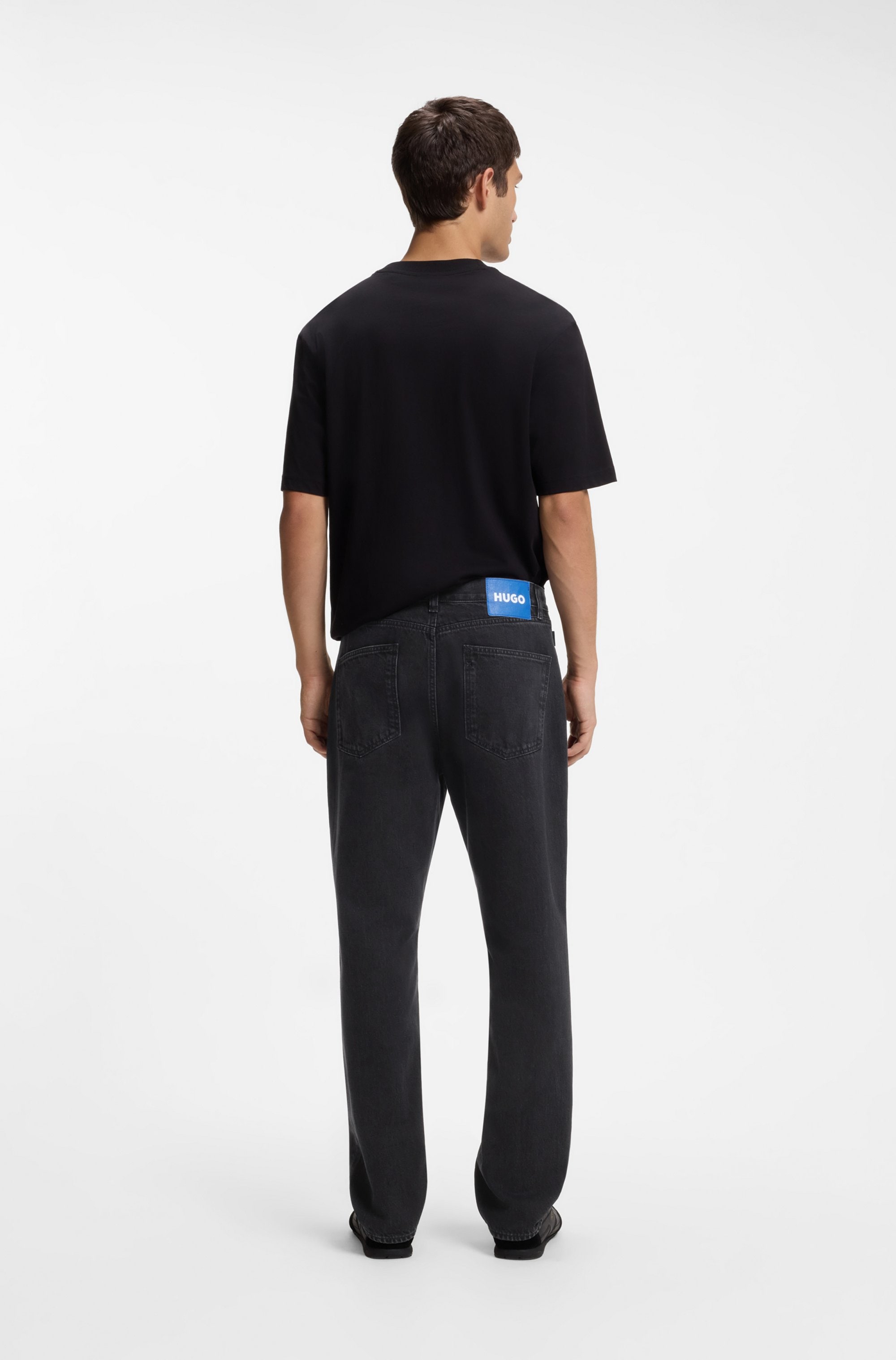 HUGO Regular-fit-Jeans »Jonah« aus reiner Baumwolle, Rinsed Washed, mittlere Bundhöhe