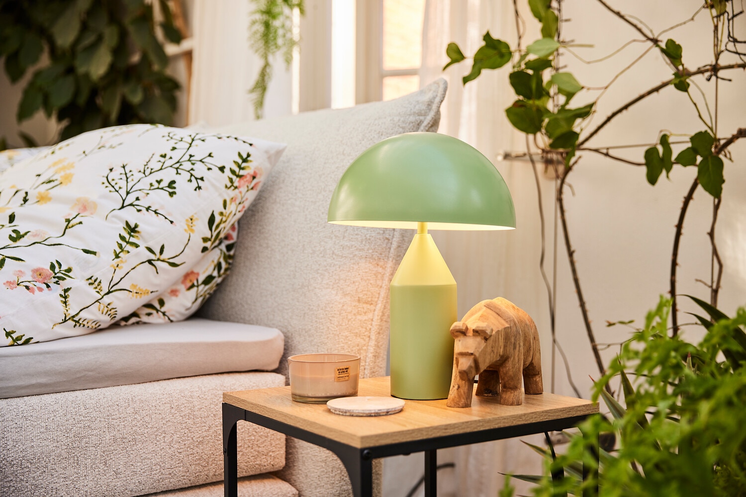 GLOBO LIGHTING Tischleuchte »ATOMA« E27 1 Stk. Design Tischlampe, Wohnzimmer, Schlafzimmer, Flur