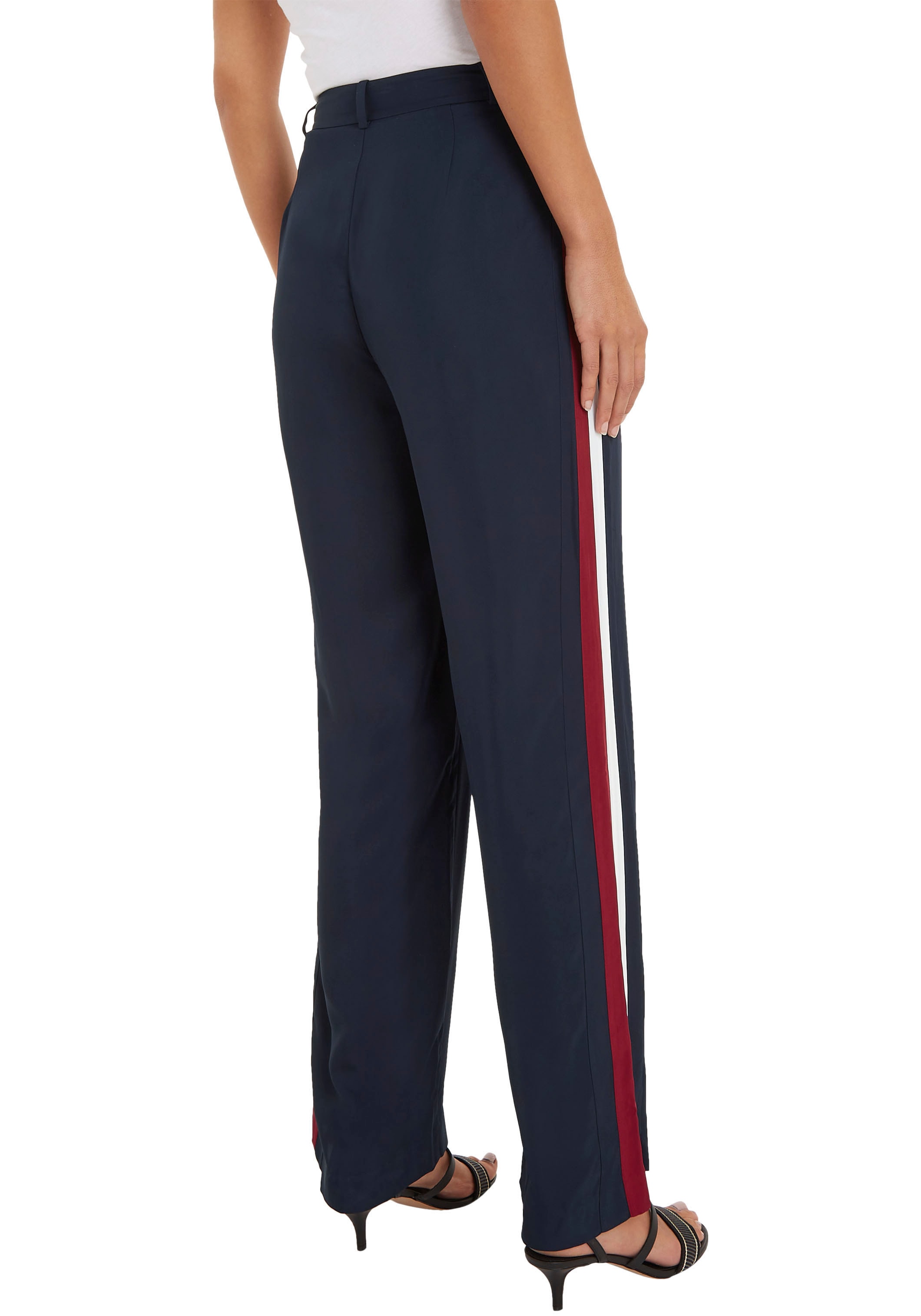 Tommy Hilfiger Webhose "WIDE LEG PIECED GBL STP PANTS", mit Global Stripe a günstig online kaufen