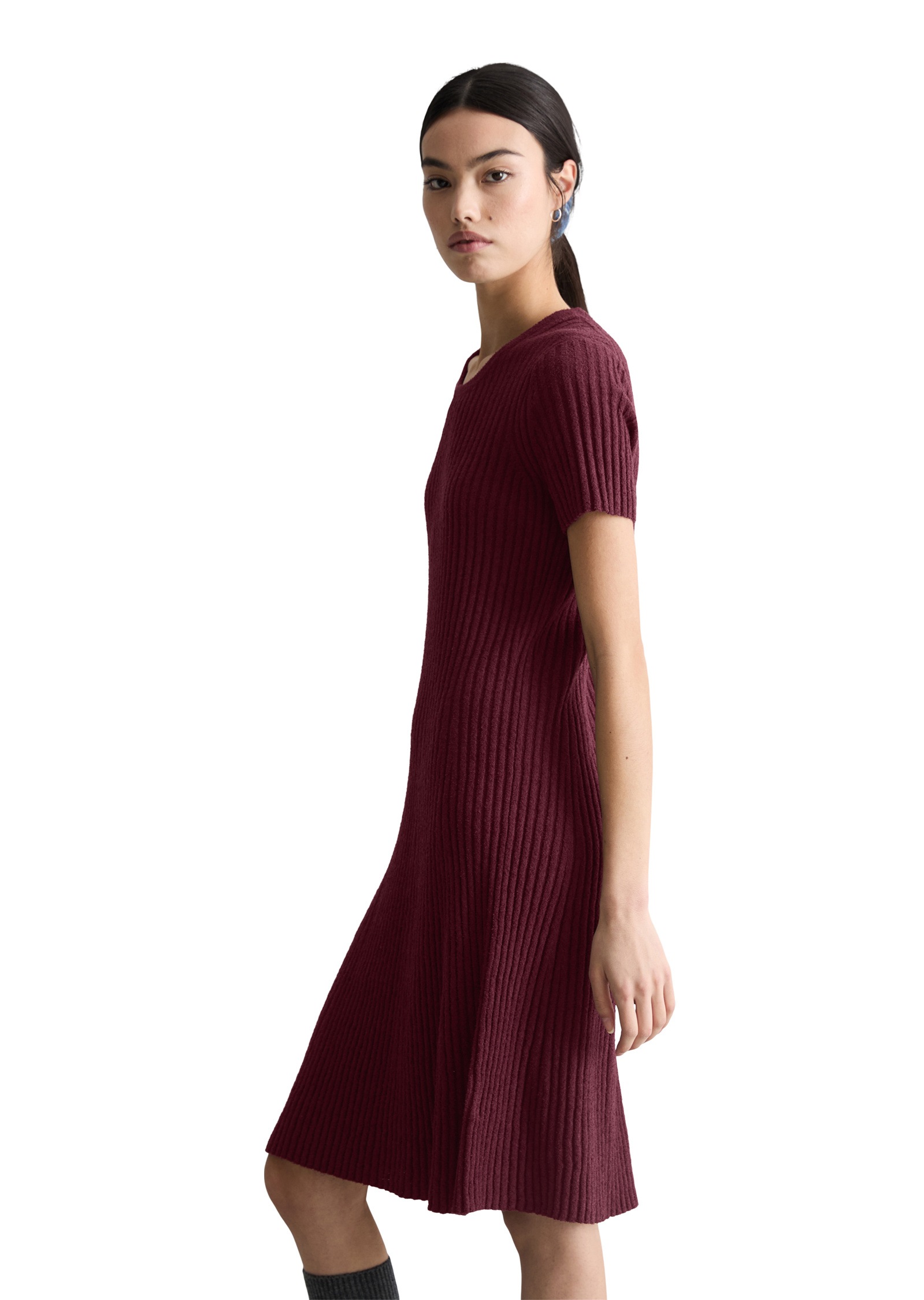 Marc OPolo DENIM Strickkleid "aus geripptem Organic Cotton-Mix" günstig online kaufen