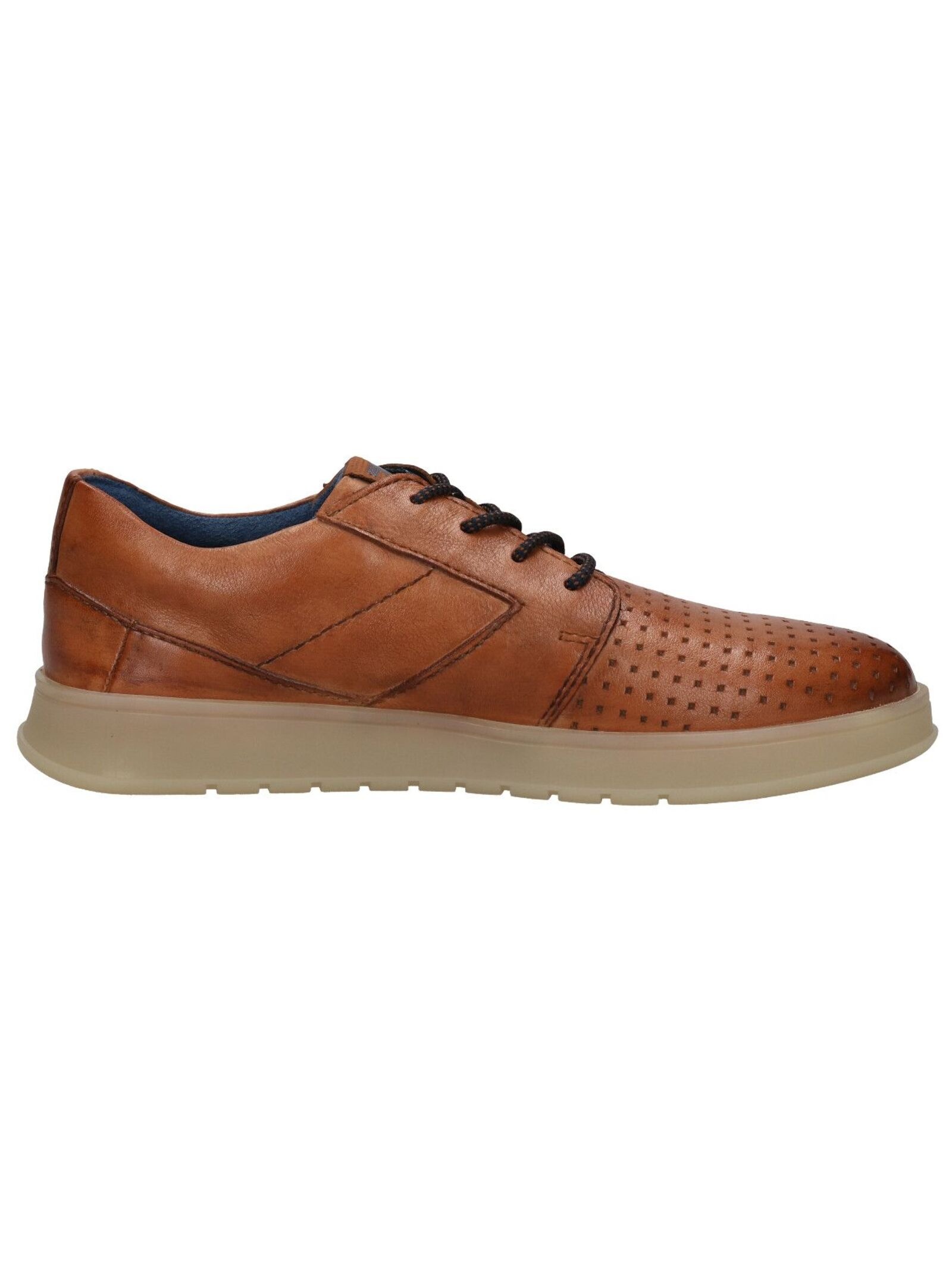 Schnürschuh BUGATTI "bugatti Halbschuhe Nappaleder", Herren, Gr. 41, braun (cognac), Nappaleder, Schuhe Schnürschuh 3