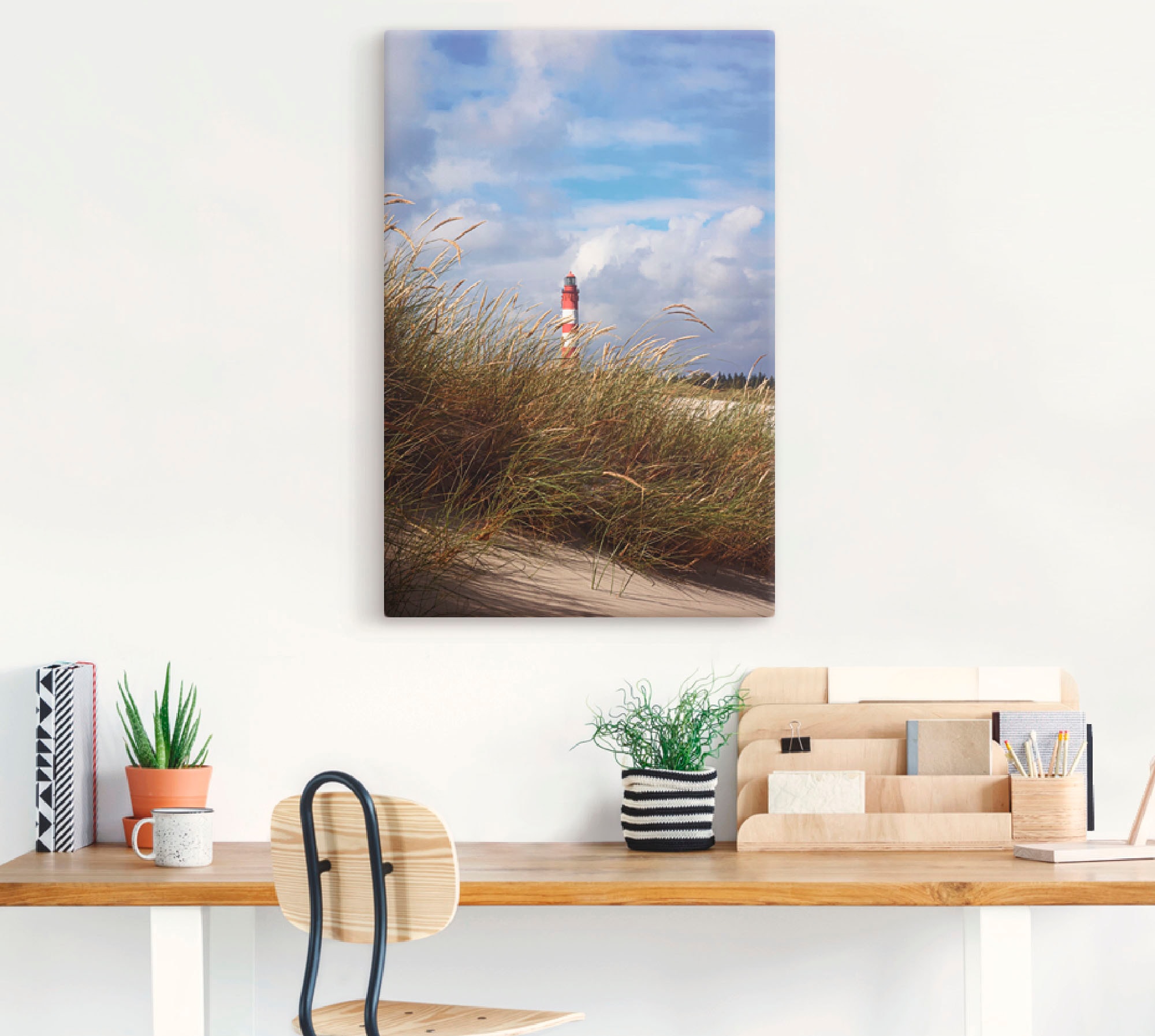 Artland Wandbild »Sommerimpression Amrumer Leuchtturm«, Gebäude, (1 St.), als Leinwandbild, Poster in verschied. Größen