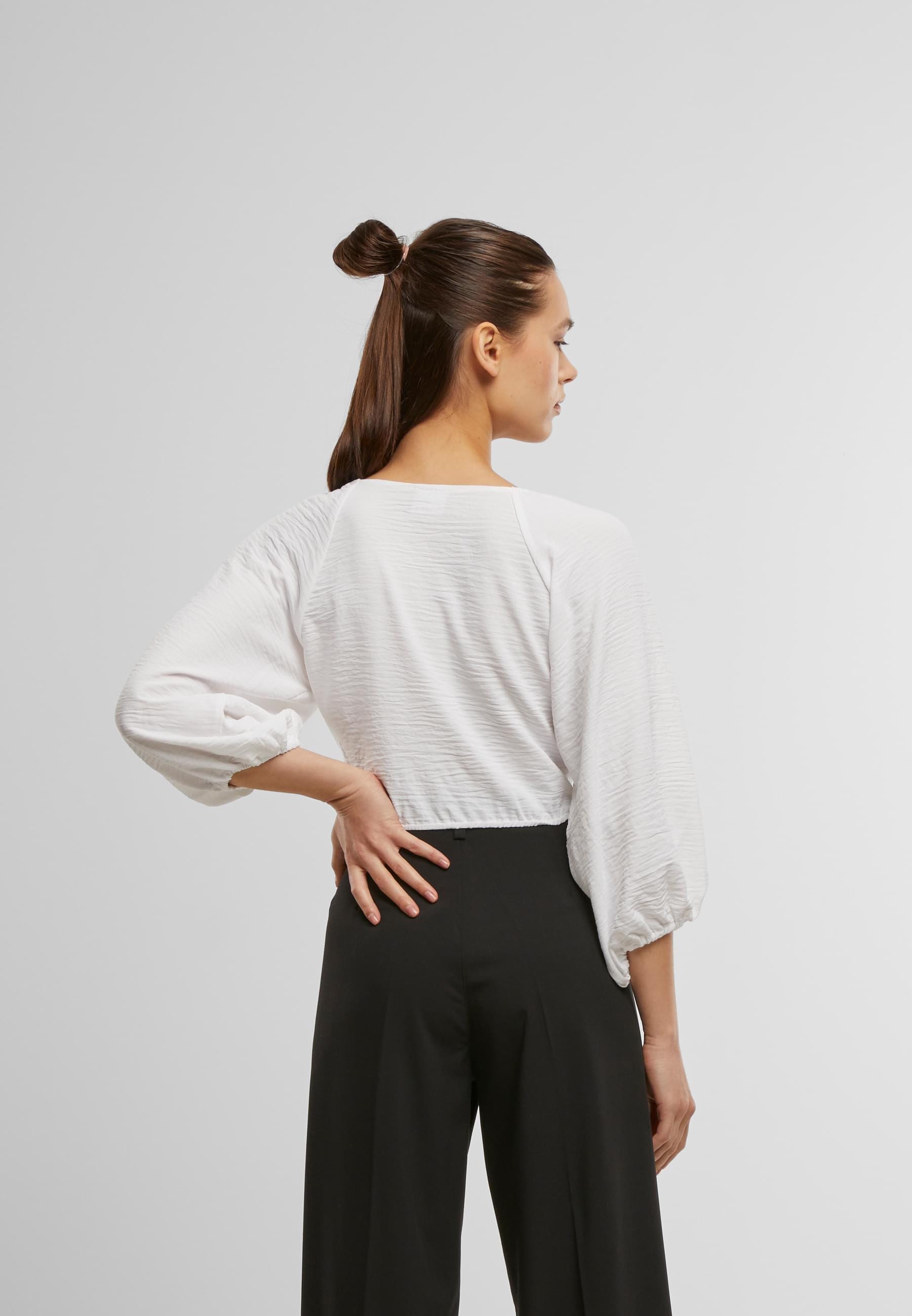 URBAN CLASSICS Klassische Bluse »Urban Classics Ladies Structured Knotted Blouse«