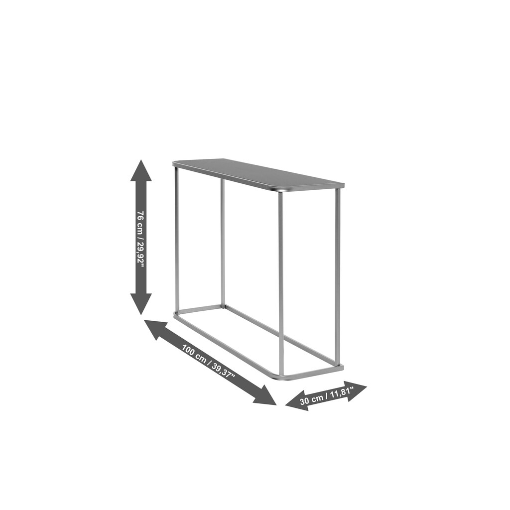 Jahnke Konsolentisch »CIRCO CONSOLE«, (1 St.), gebogene Rahmenteile, Konsole, Beistelltisch