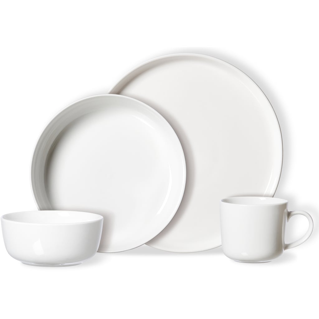 Ritzenhoff & Breker Kombiservice »Finja«, Set, 16-teilig: 4 Teller, 4 Schalen, 4 Kaffeebecher, 4 XXL-Gourmet-Schalen