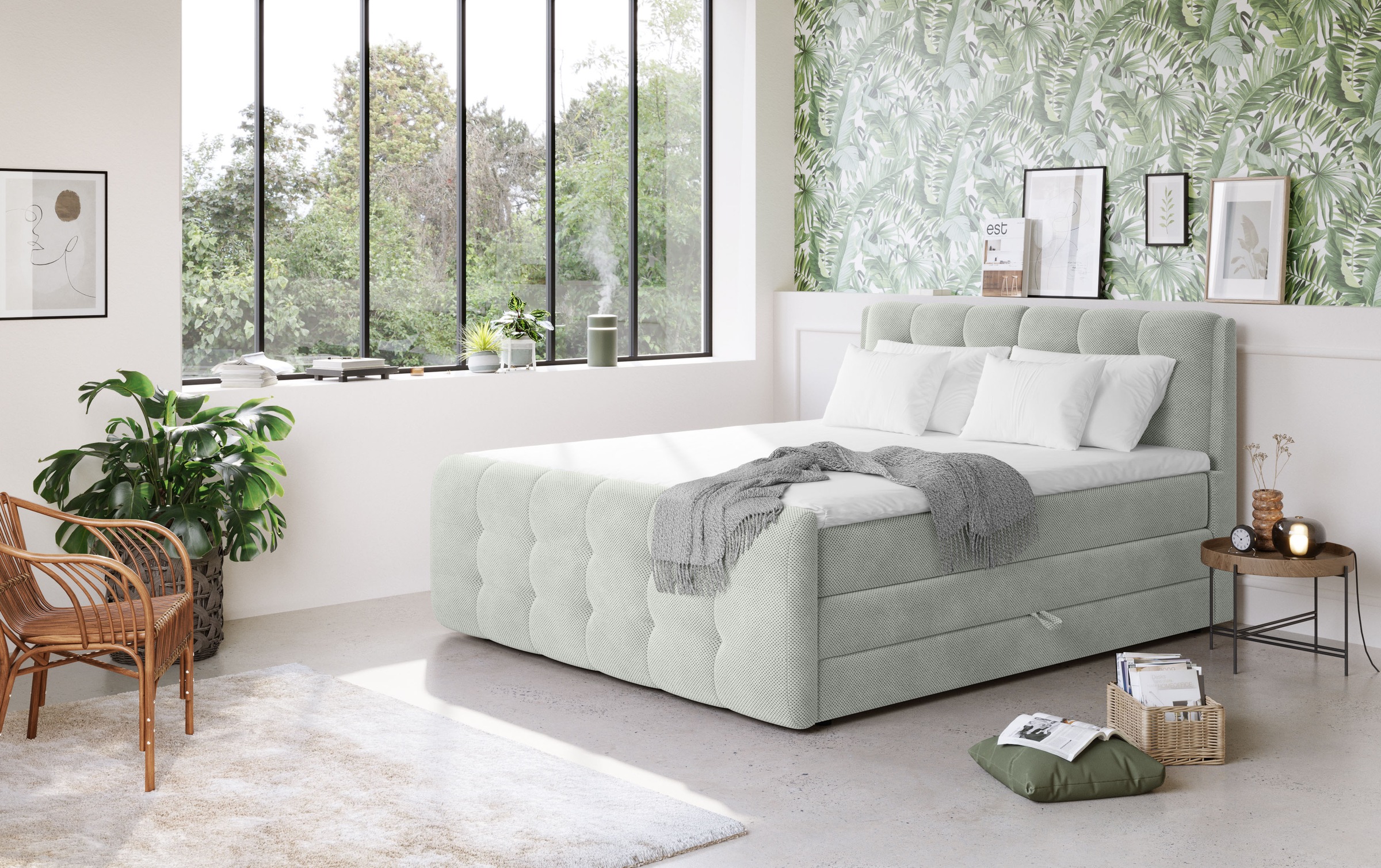 COTTA Boxspringbett »Fort mit Bettkasten, inkl. Topper«, erhältlich in verschiedenen Breiten (160cm, 180cm & 200cm)