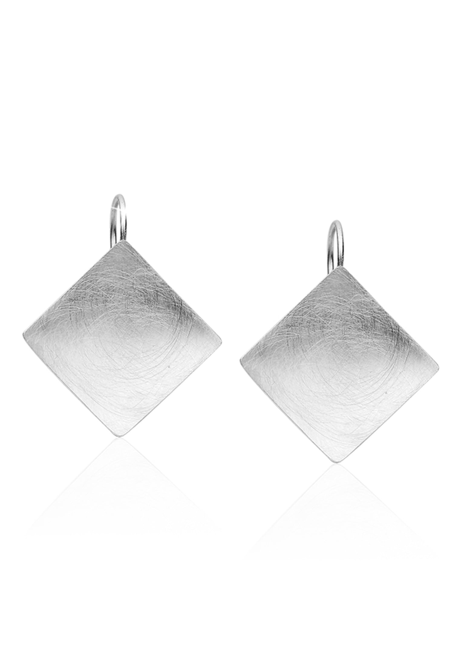 Paar Ohrhänger »Basic Geo Viereck Brushed Trend 925 Silber«