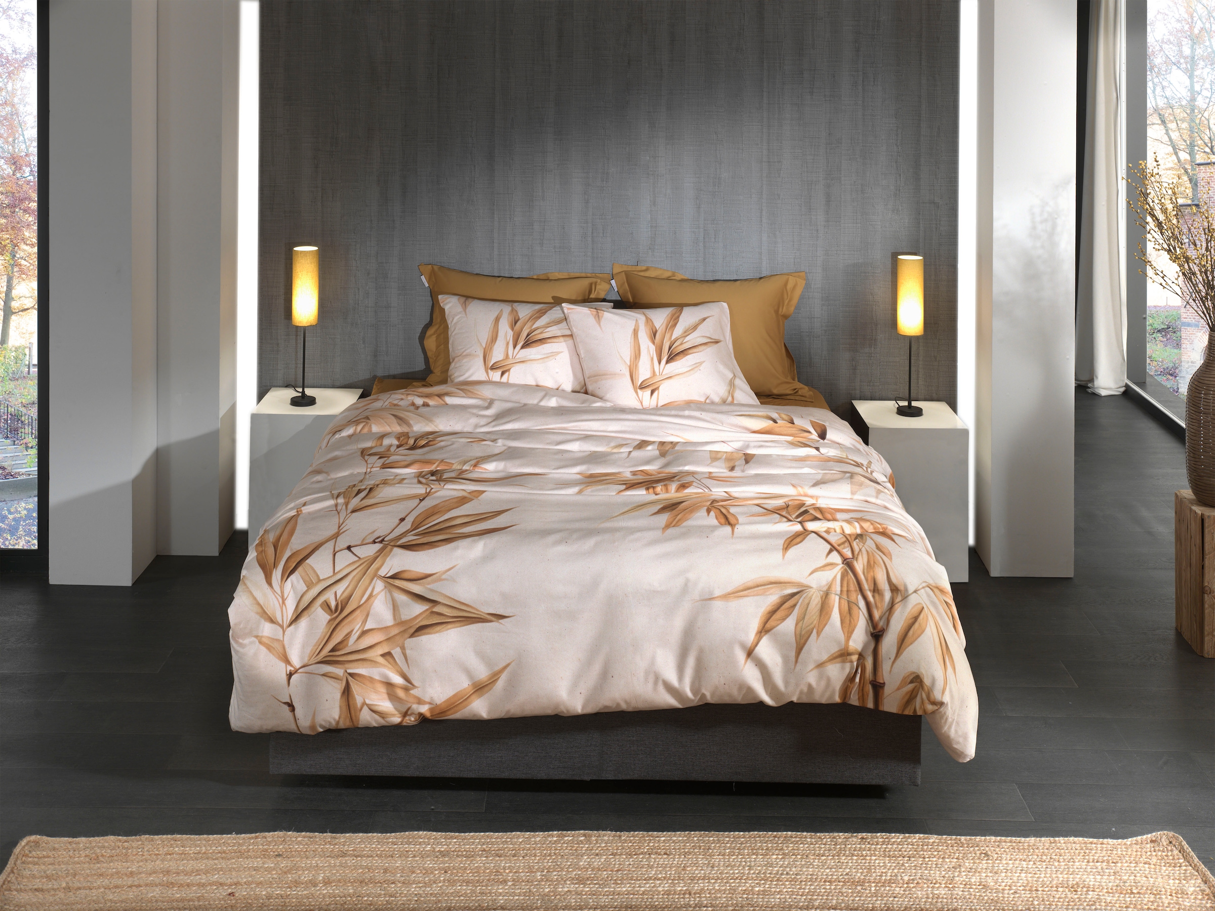 Heckett & Lane Bettwäsche "Akio" 2 Stk. 100% Baumwolle, Bettwäsche ab 135x2 günstig online kaufen