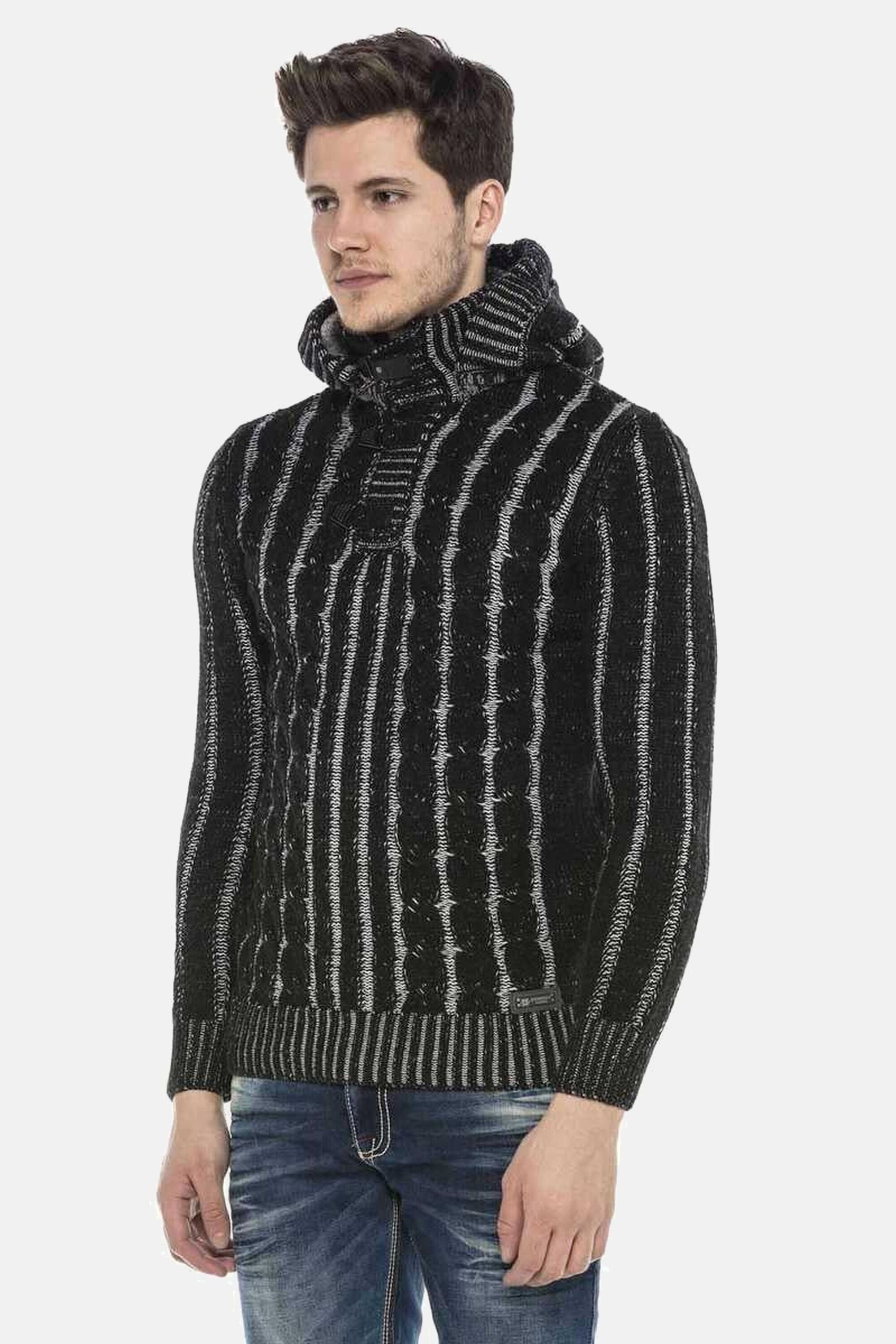 Cipo & Baxx Strickpullover "Pullover", (1 tlg.), im modernen Design mit Kap günstig online kaufen