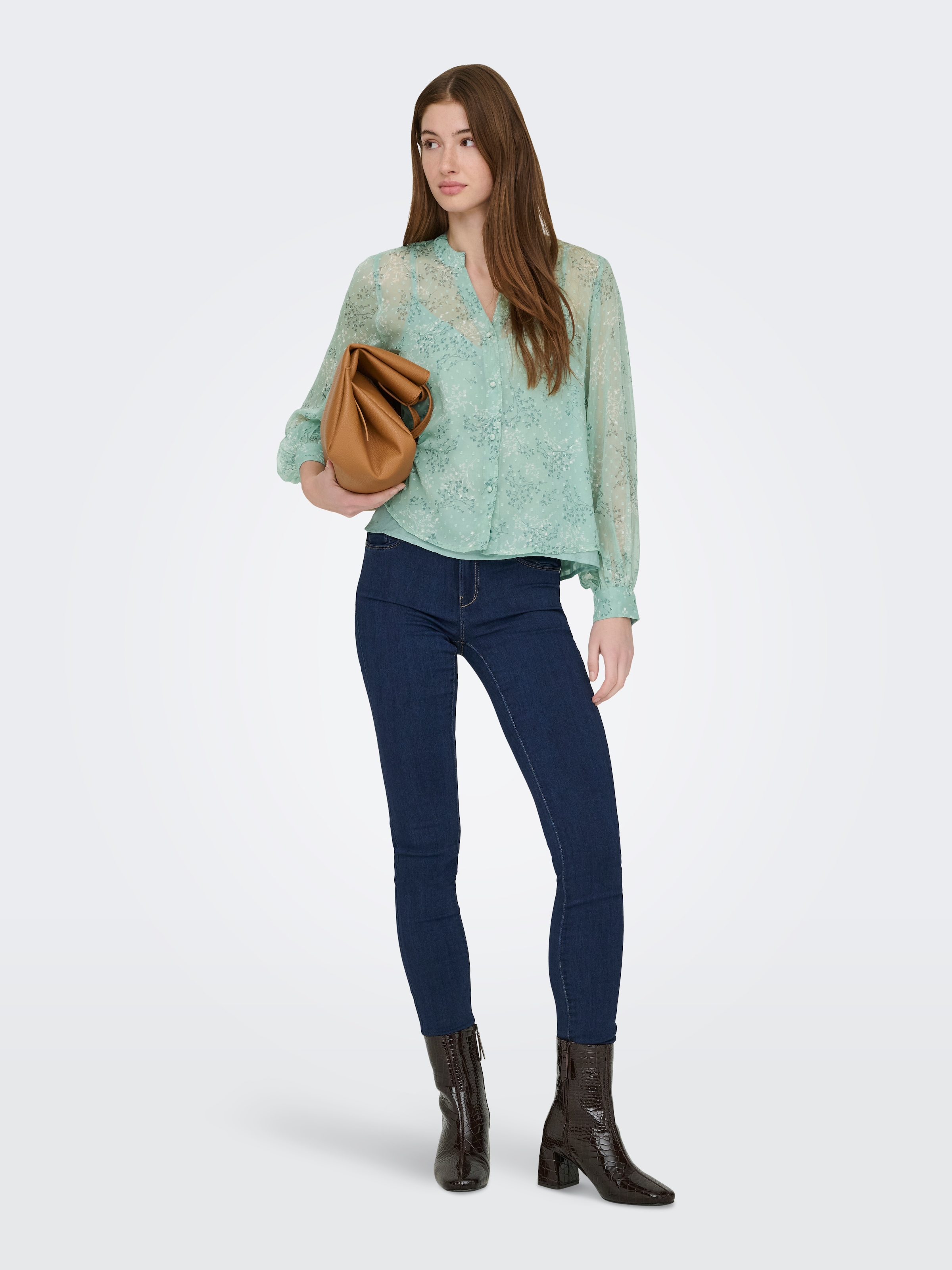 ONLY Langarmbluse »ONLTESSA ELIZA L/S SHIRT WVN CS« Kunstfaser, regular fit