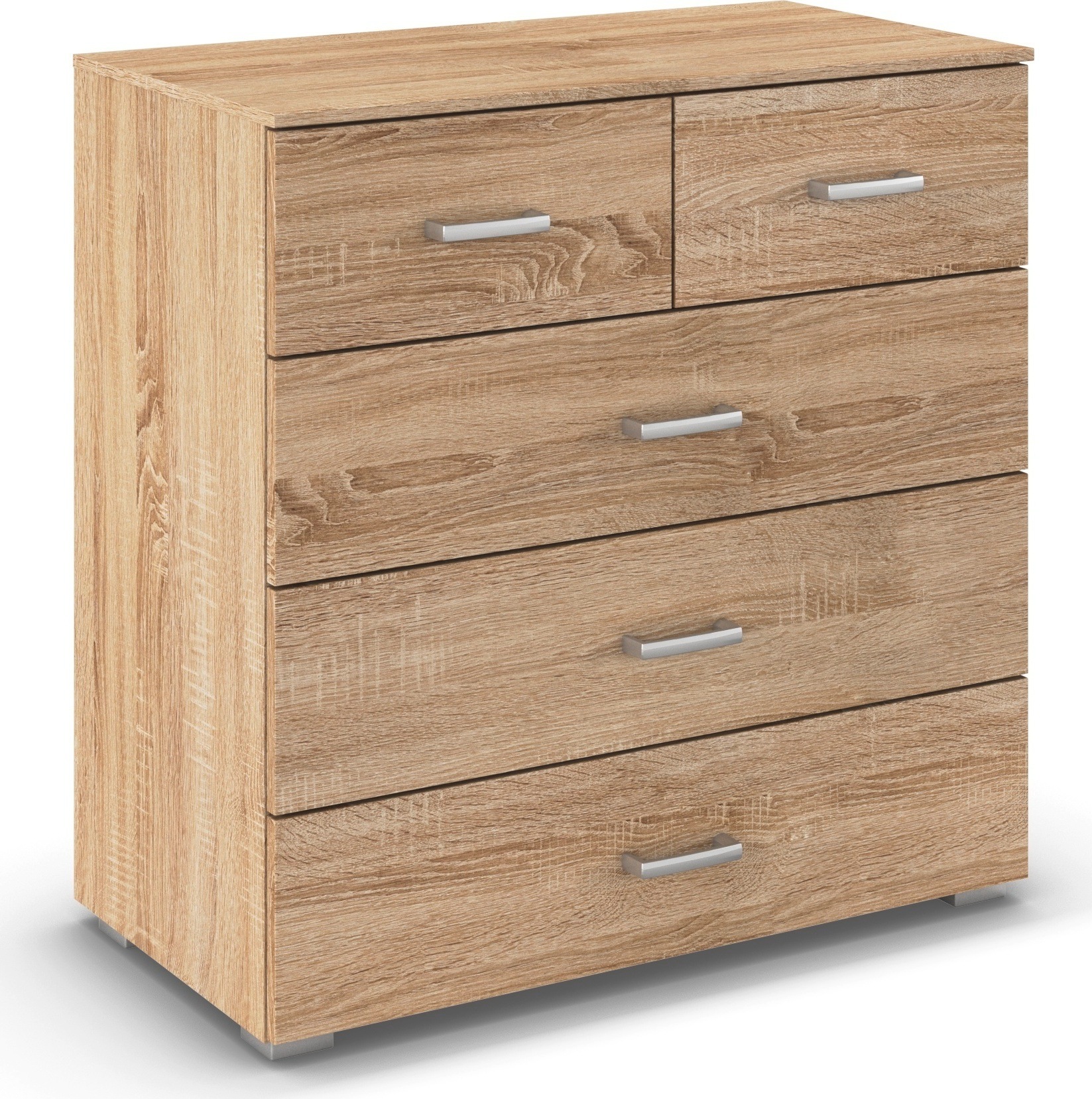 rauch Kommode »Gamma« Breite 80 cm / Höhe 81 cm, verschiedene Griffvarianten/-Farben,  mit fünf geräumigen Schubladen in verschiedenen Größen MADE IN GERMANY
