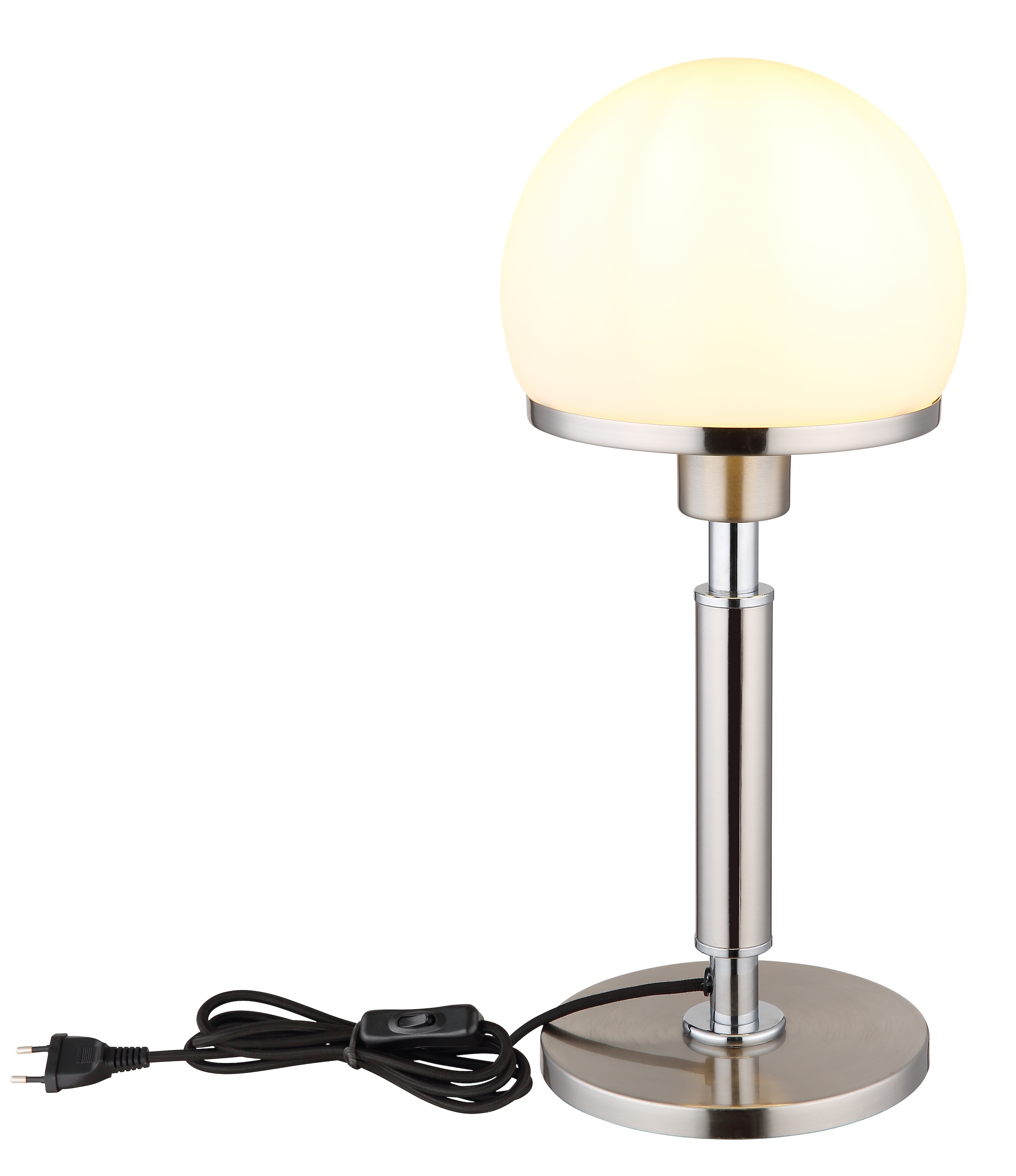GLOBO LIGHTING Tischleuchte »HAKU«, Leuchtmittel E27 | ohne Leuchtmittel, Tischlampe/Schlafzimmer/Wohnzimmer/Glas opal