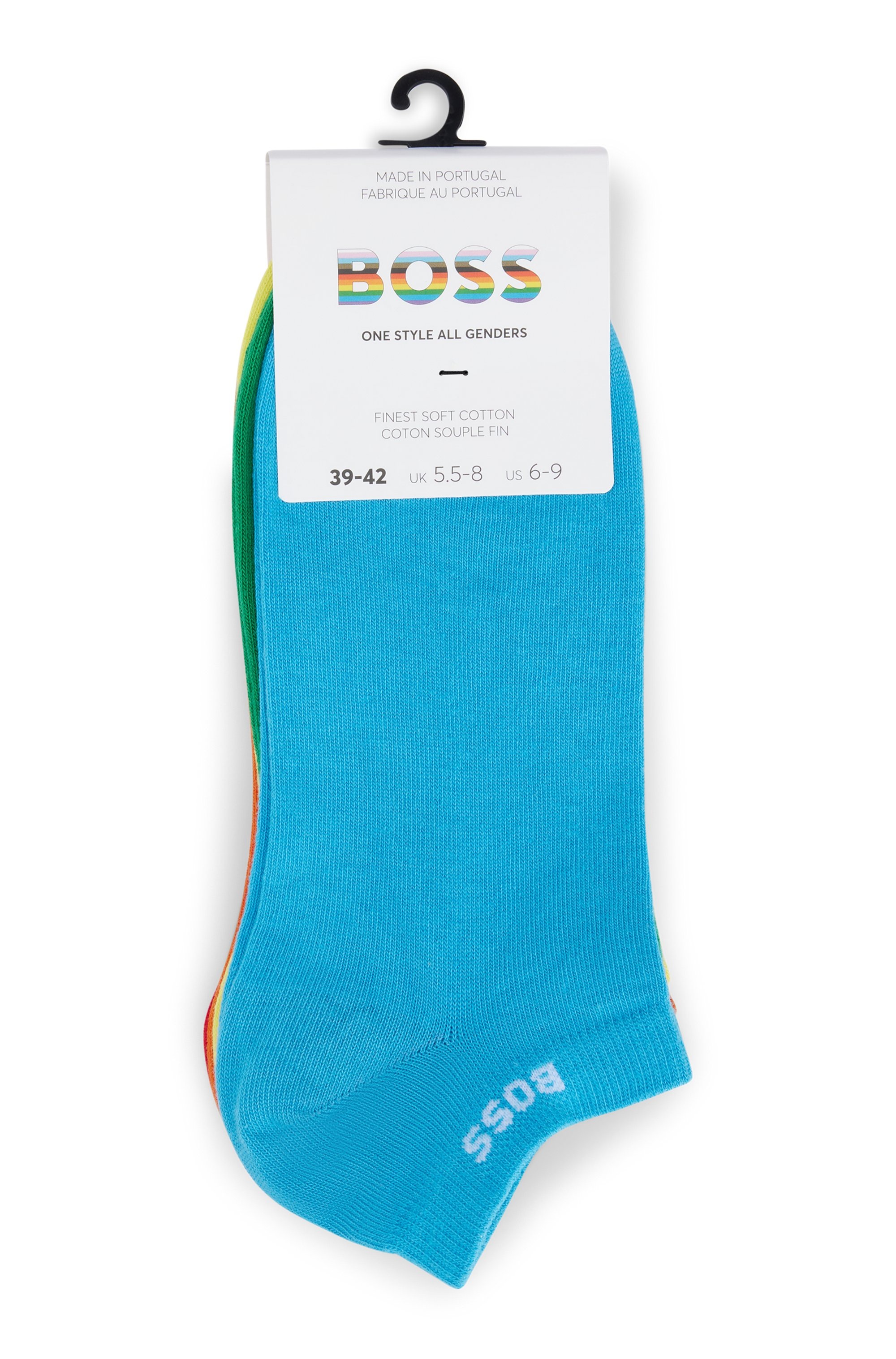 BOSS Socken »5P AS Rainbow CC«, (5 Paar), mit Markenlogo im Bund