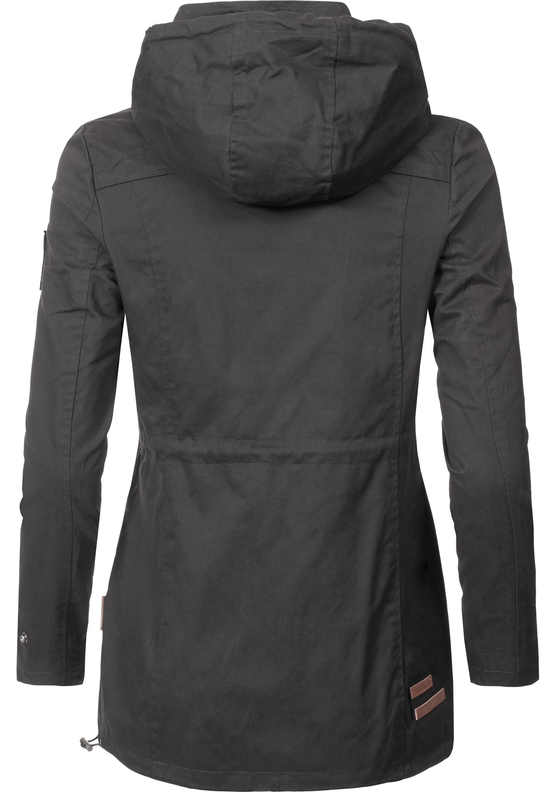 Marikoo Outdoorjacke »Nyokoo«, mit Kapuze, modische Baumwoll Übergangsjacke mit großer Kapuze