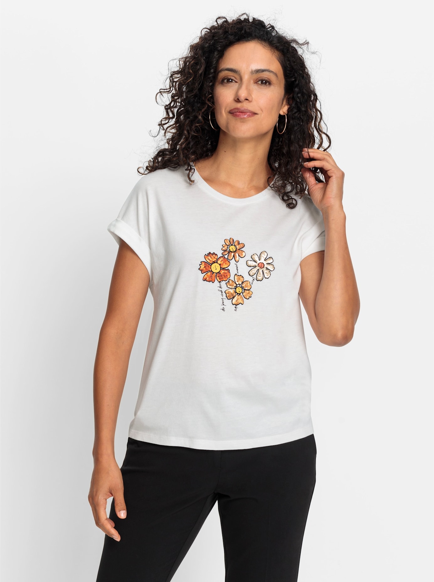 Inspirationen Rundhalsshirt »Rundhals-Shirt«, (1 tlg.)