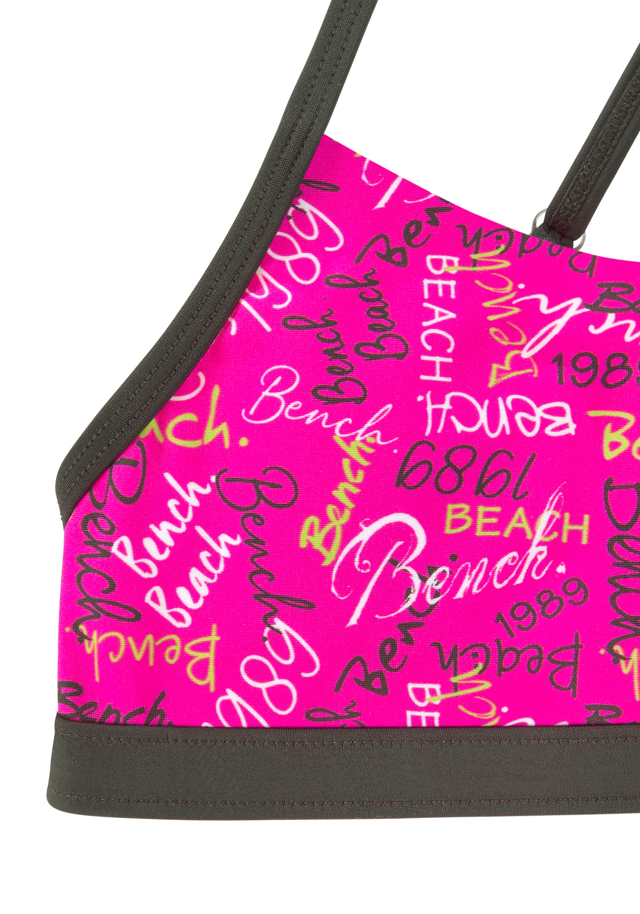 Bench. Bustier-Bikini, mit buntem Logodruck