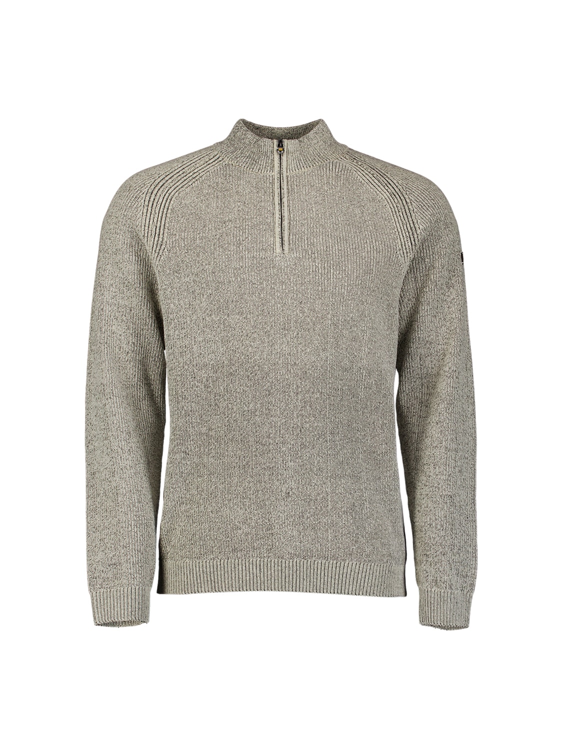 NO EXCESS Stehkragenpullover »No Excess Melierter Half-Zip-Pullover«