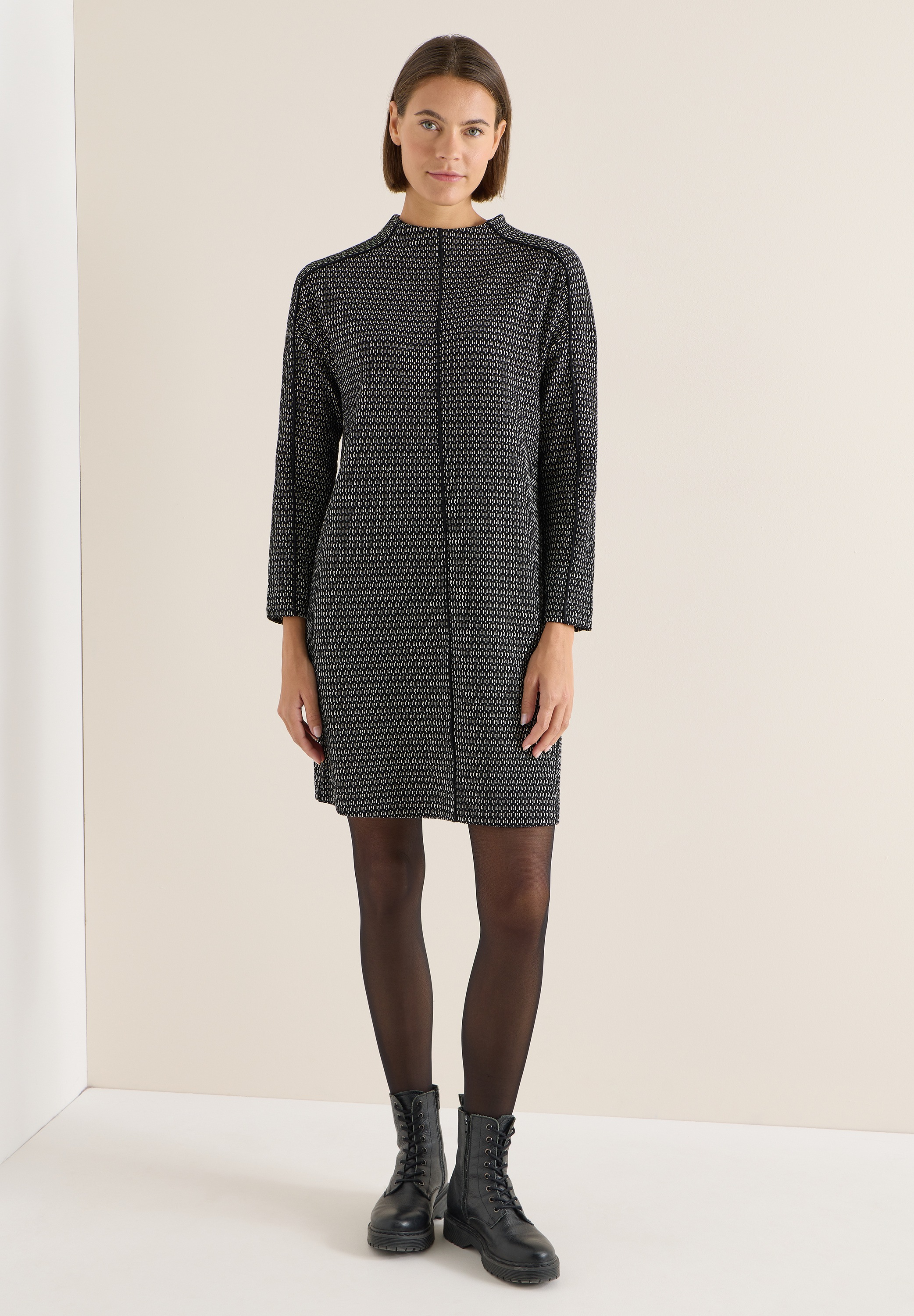 Cecil Midikleid Ohne Taschen mit Struktur im Casual Fit