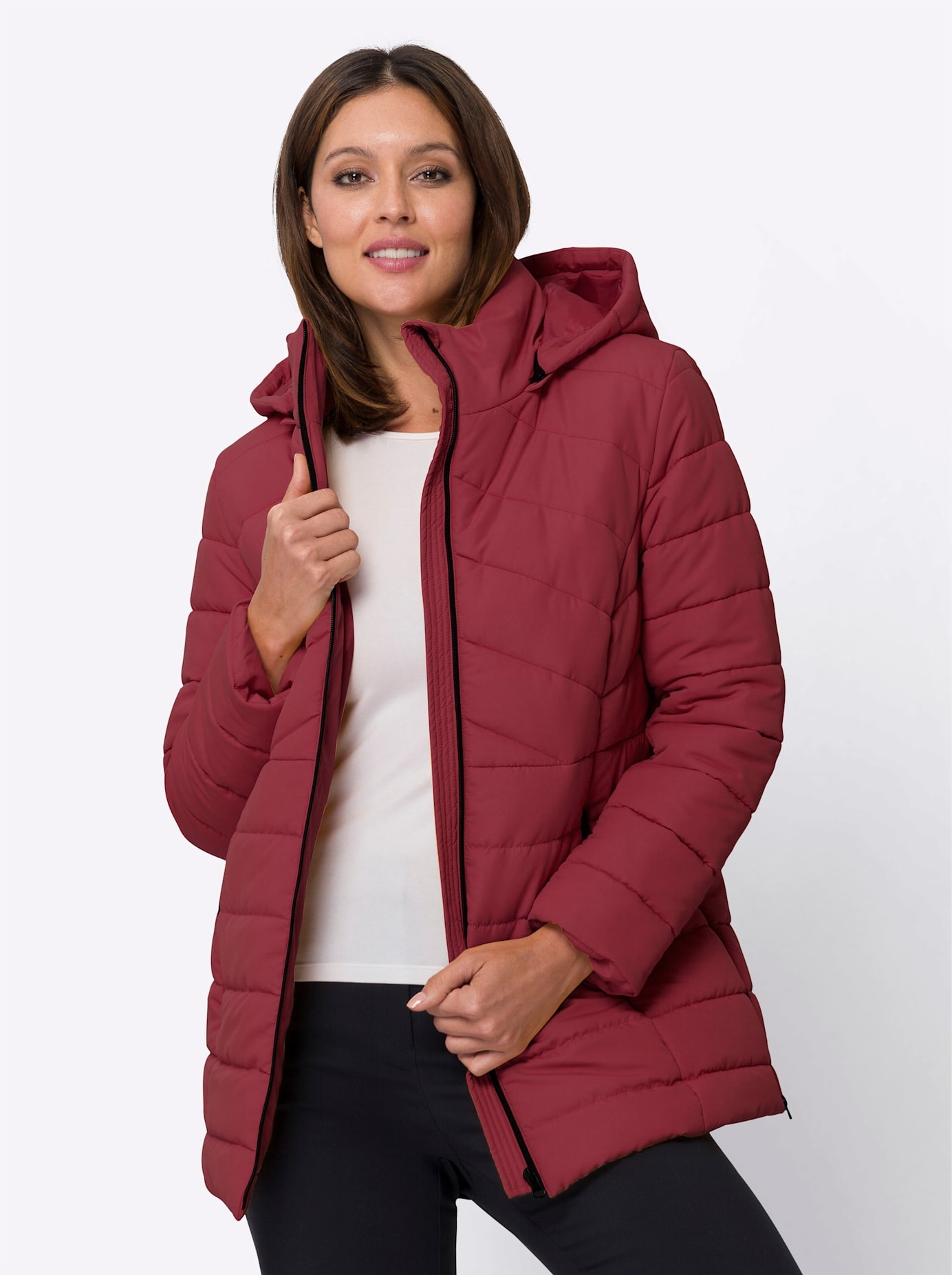 Classic Basics Steppjacke, mit Kapuze