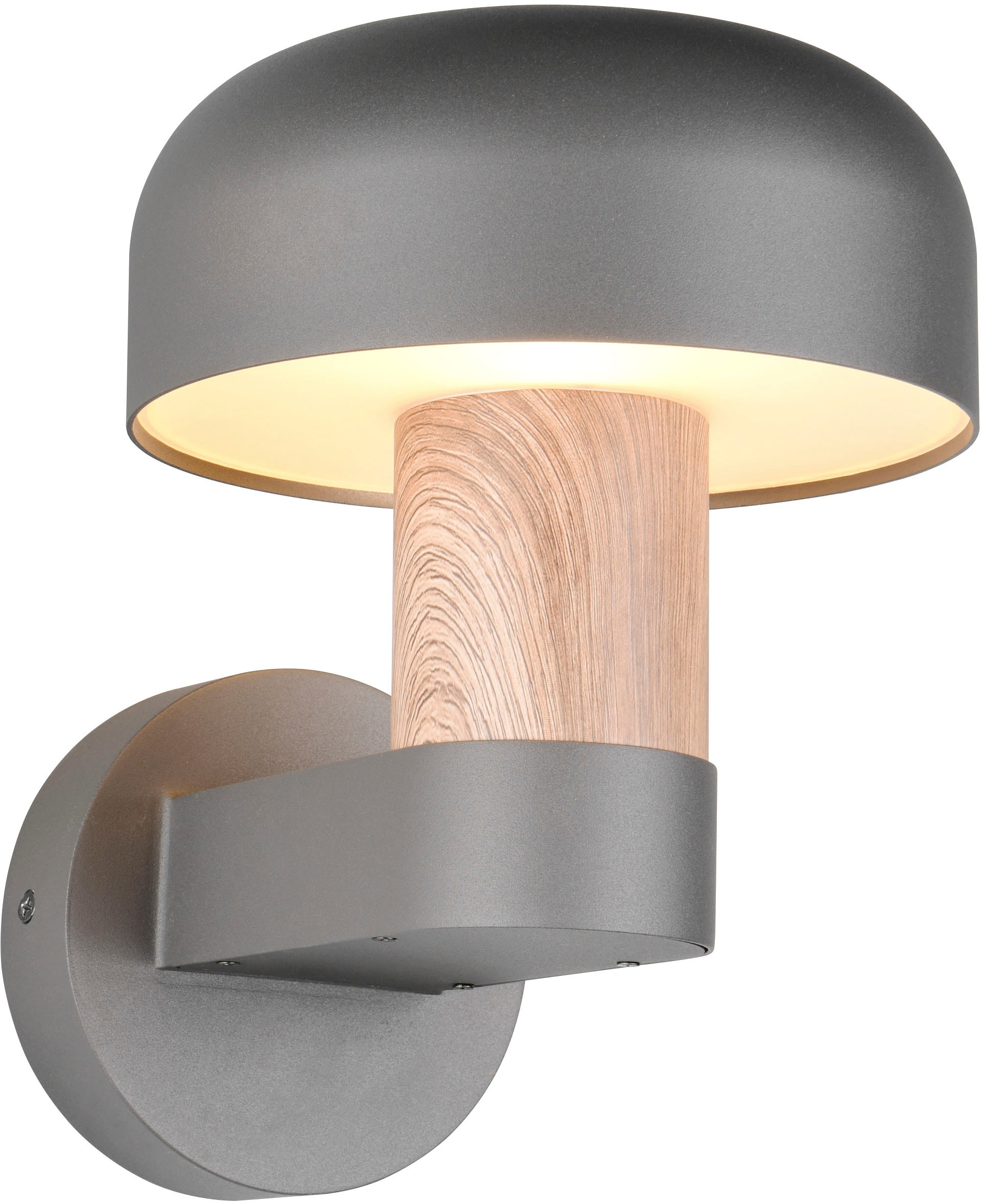 TRIO Leuchten Außen-Wandleuchte »FRASER, Fassadenbeleuchtung Laterne Pilzform, exkl 1x E27 max 10W IP54«, 1 flammig, Leuchtmittel E27 | Leuchtmittel wechselbar, Hauswand Leuchte aus Druckguss Aluminium, Leuchtmittel wechselbar