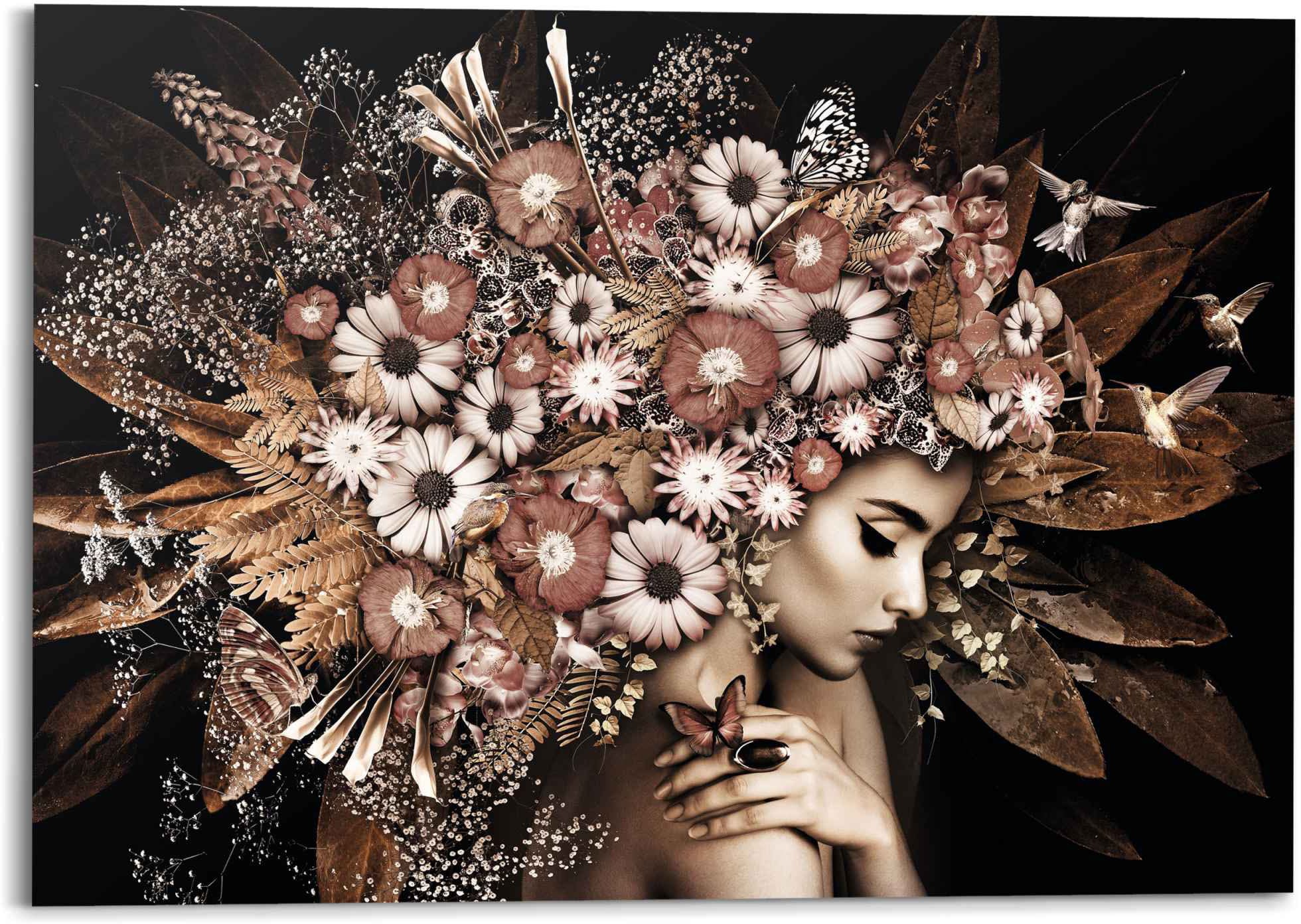 Reinders! Blumen, BAUR - »Blumenreichtum Deco-Panel Schmetterling - St.) Romantik«, Frau - Strauß (1 |