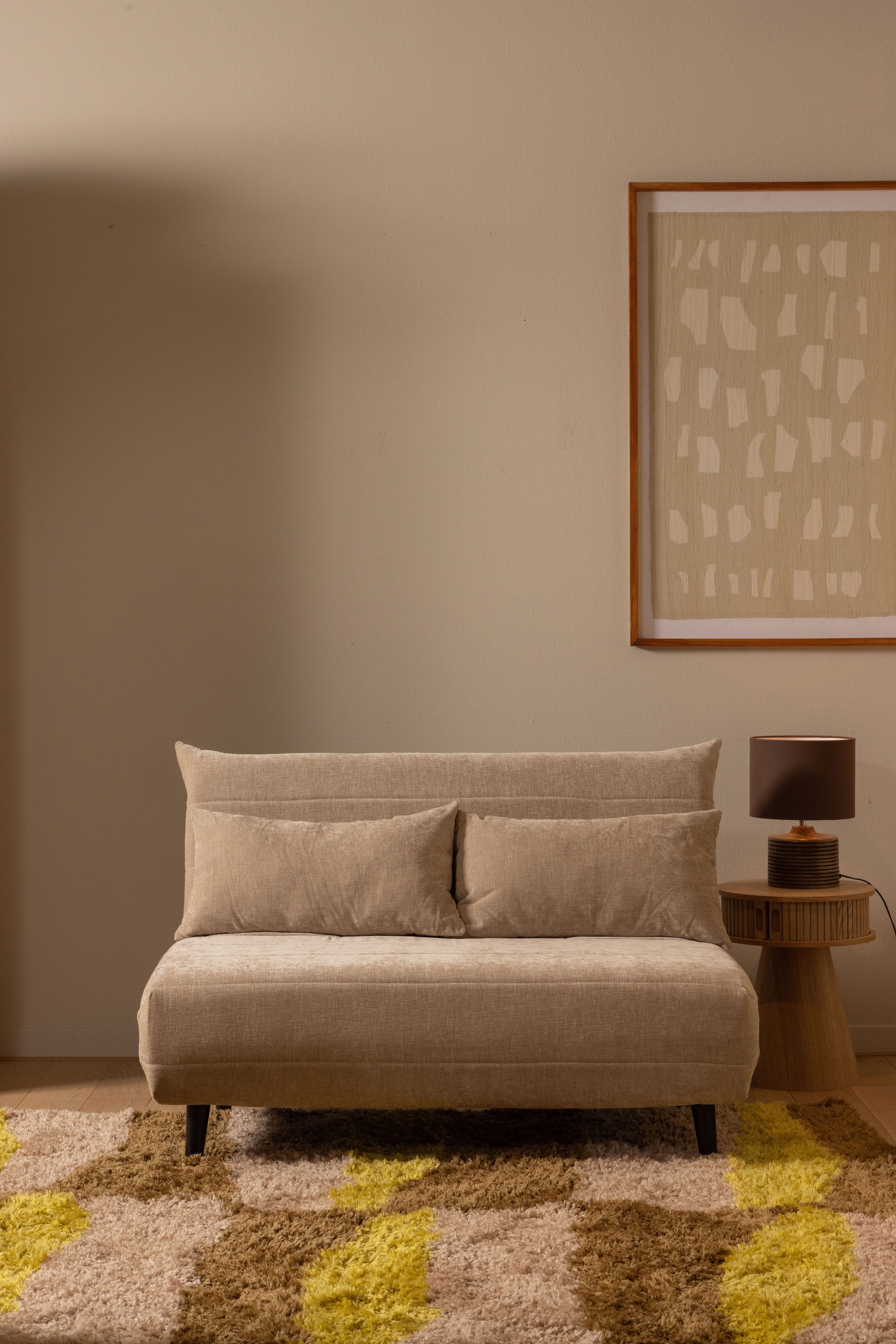 WOOOD Schlafsofa »Xem Chenille-Bezug gewebt mit Schlaffunktion, H 80 x B 122 x D 92 cm« Liegefläche 188 cm, Tragkraft 140 kg, Maximale Verschleißfestigkeit