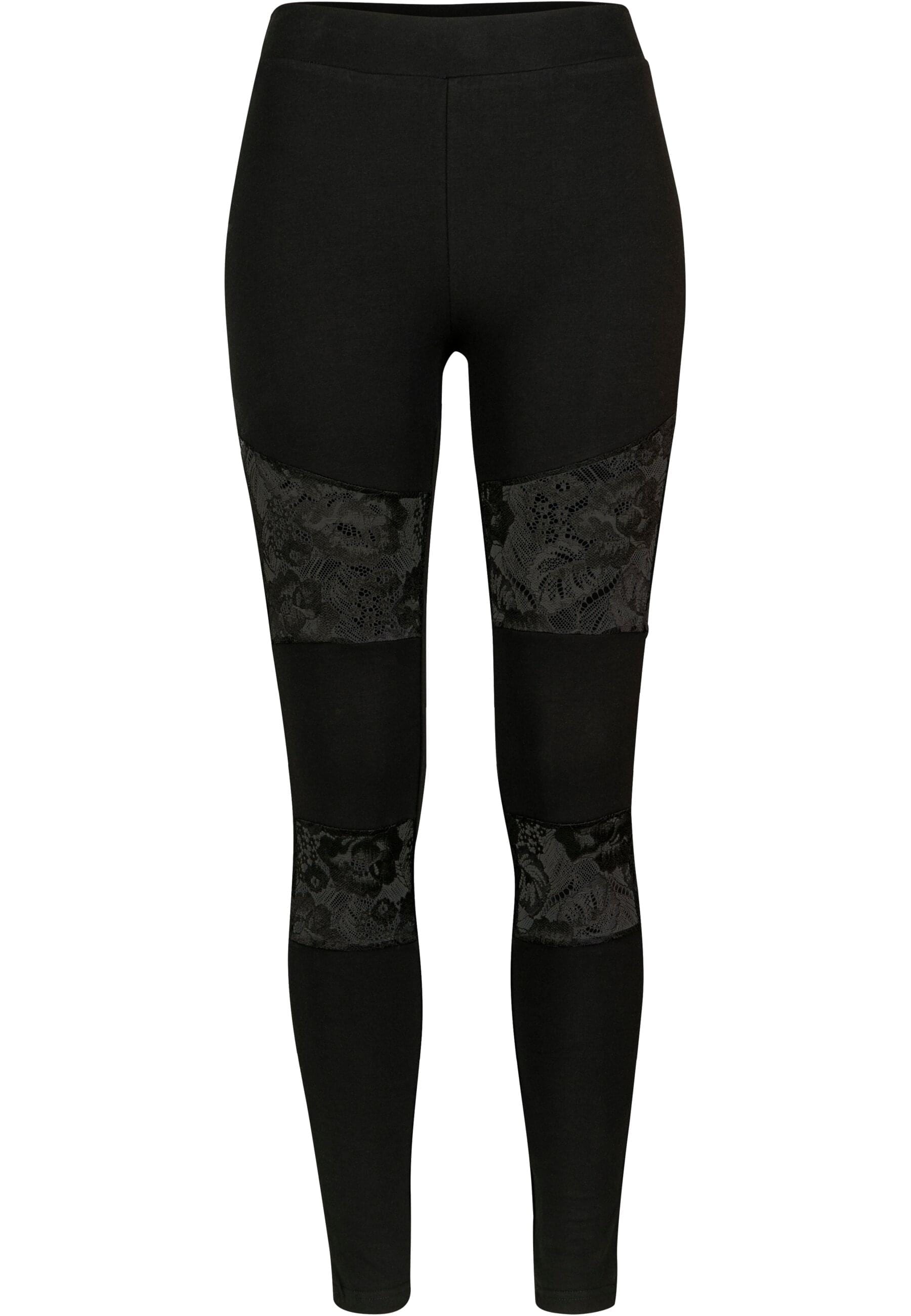 Leggings »Urban Classics Damen Ladies Laces Inset Leggings«, (1 tlg.)